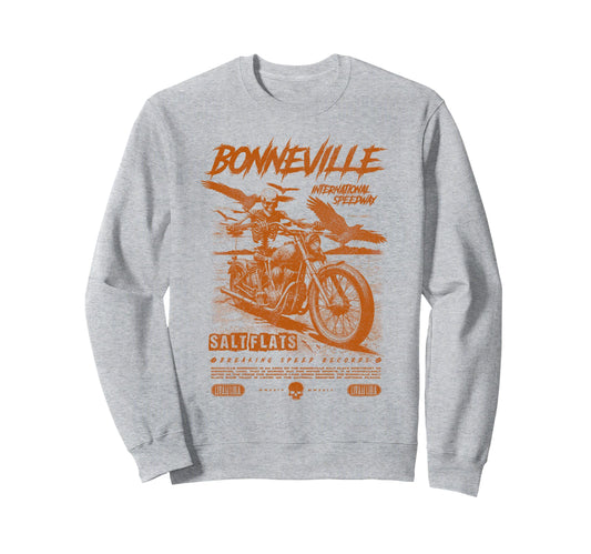 Bonneville Salt Flats Motorcycle Sweatshirt - Custom Art Print Men Women - T-Shirt, Sweatshirt, Hoodie
