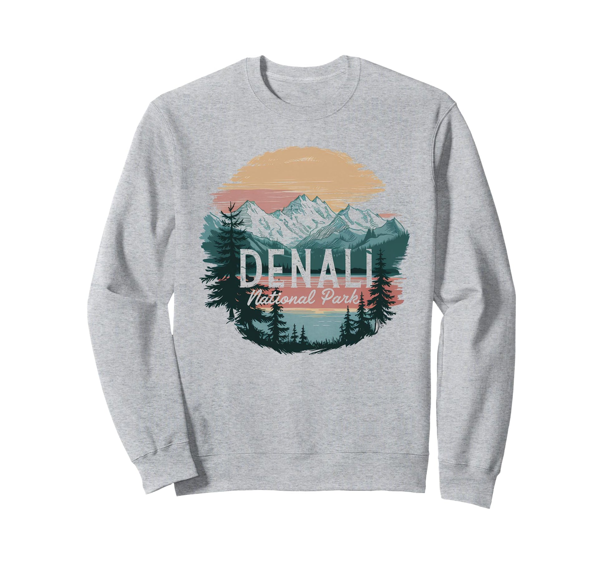 Denali Est 1917 Alaska National Park Sweatshirt - Graphic Print Men Women - T-Shirt, Sweatshirt, Hoodie
