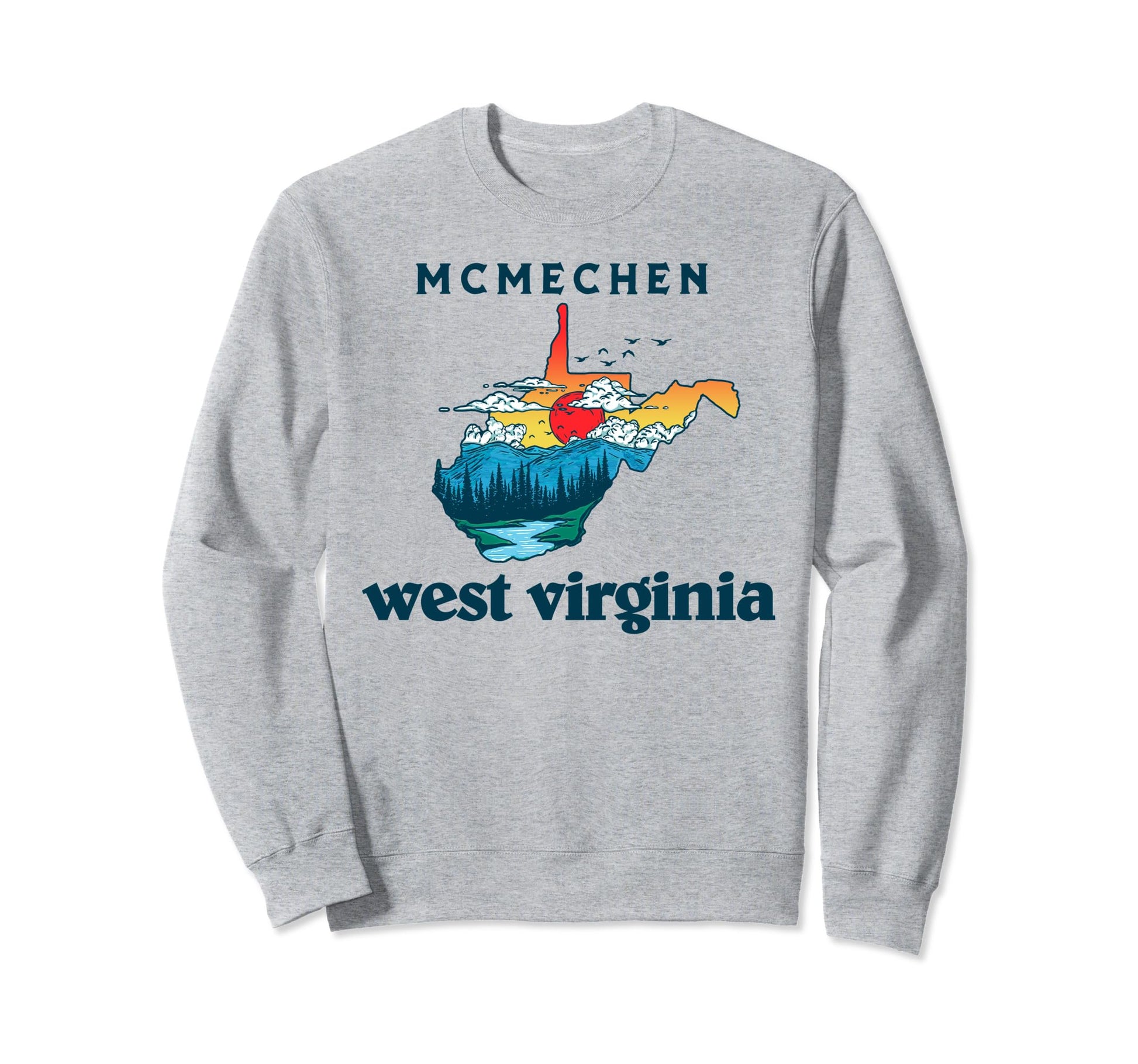 Mcmechen West Virginia Outdoors Sweatshirt - Minimalist Print for Adults - T-Shirt, Sweatshirt, Hoodie