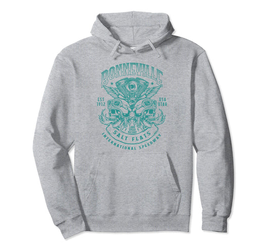 Bonneville Salt Flats Motorcycle Racing Hoodie - Trendy Graphic Unisex - T-Shirt, Sweatshirt, Hoodie