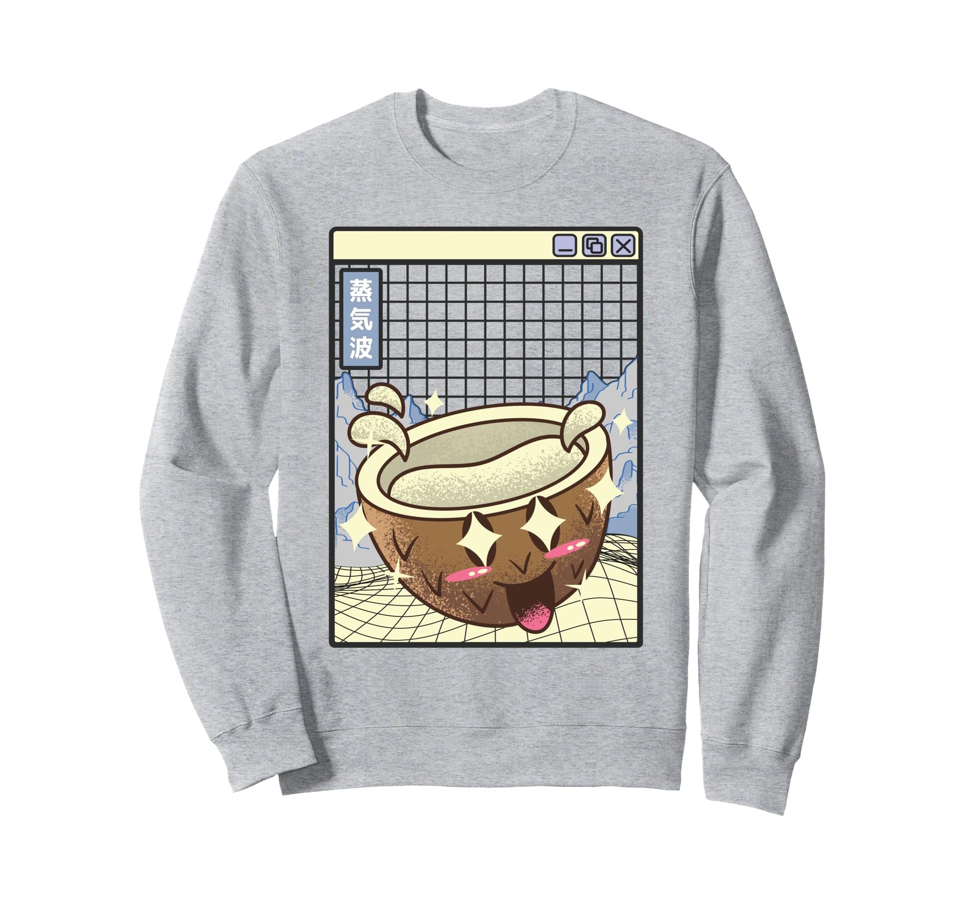 Happy Coconut Digital Japan 80S Otaku Sweatshirt - Trendy Graphic Unisex - T-Shirt, Sweatshirt, Hoodie
