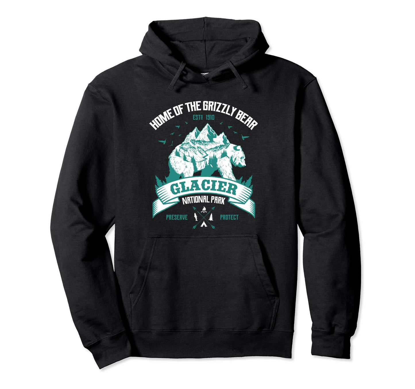 Glacier National Park Hoodie - Aesthetic Graphic Unisex - T-Shirt, Sweatshirt, Hoodie