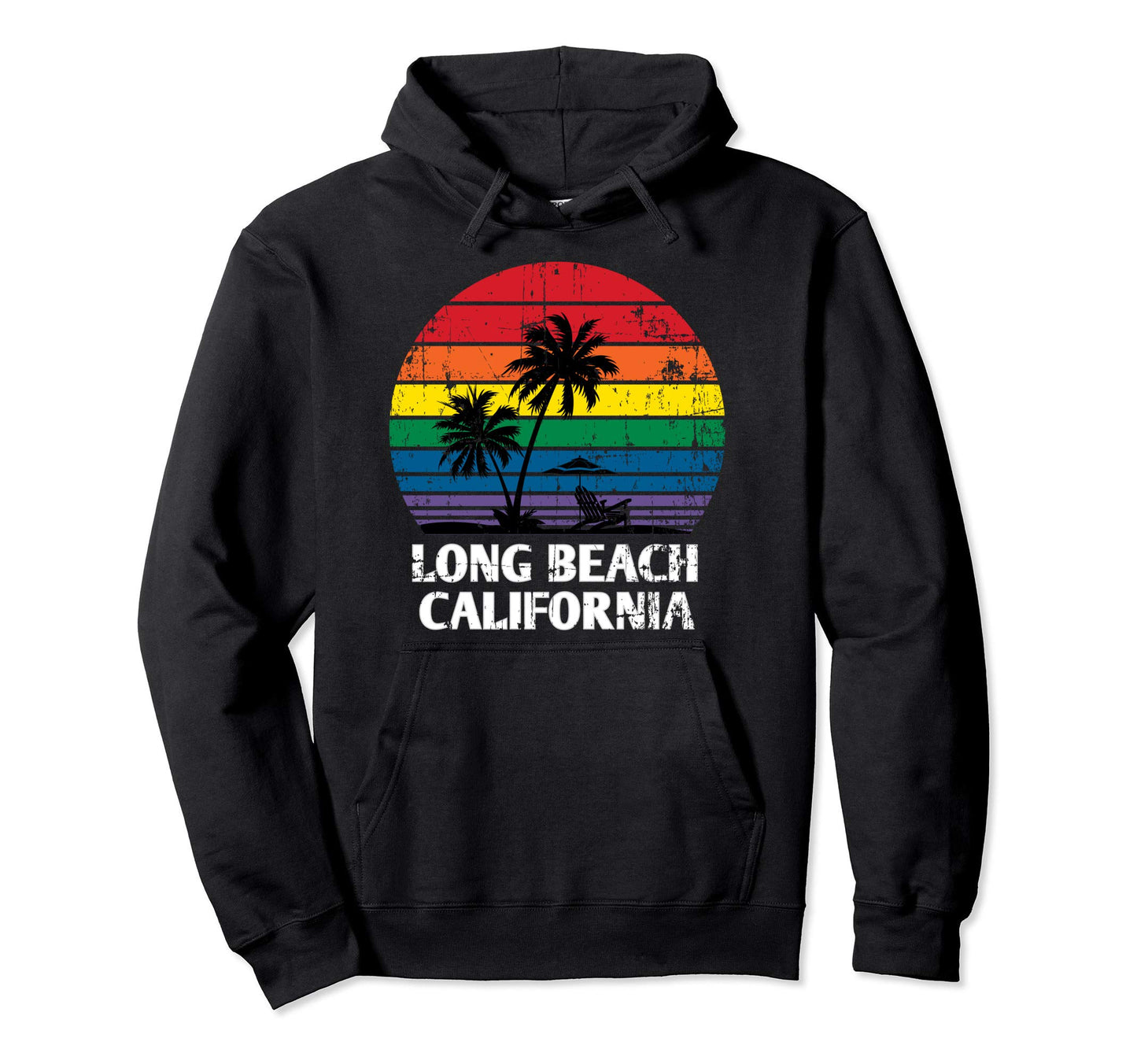 Long Beach San Diego Ca Lgbt Pride Hoodie - Fun Novelty Design Men Women - T-Shirt, Sweatshirt, Hoodie