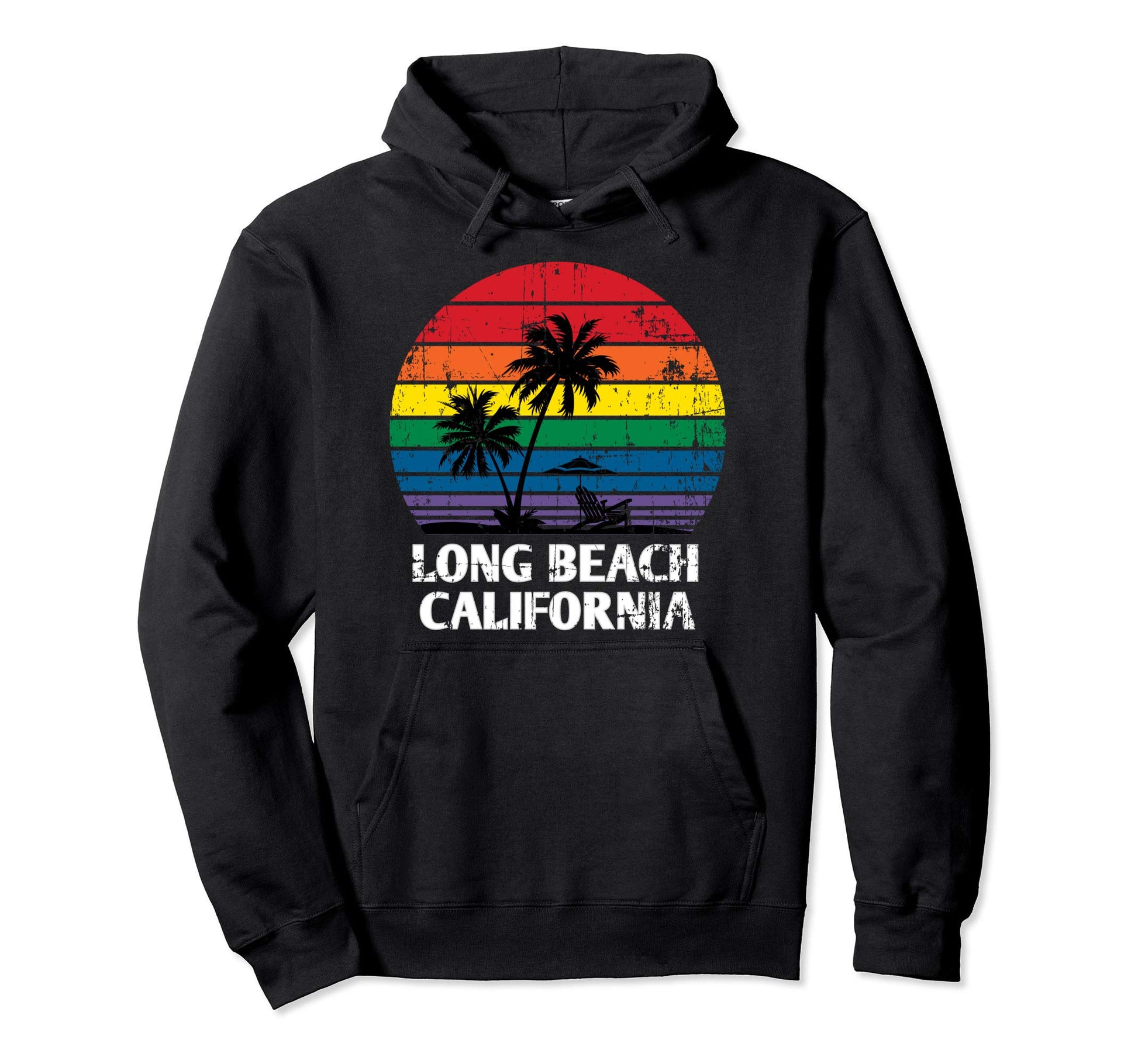 Long Beach San Diego Ca Lgbt Pride Hoodie - Fun Novelty Design Men Women - T-Shirt, Sweatshirt, Hoodie