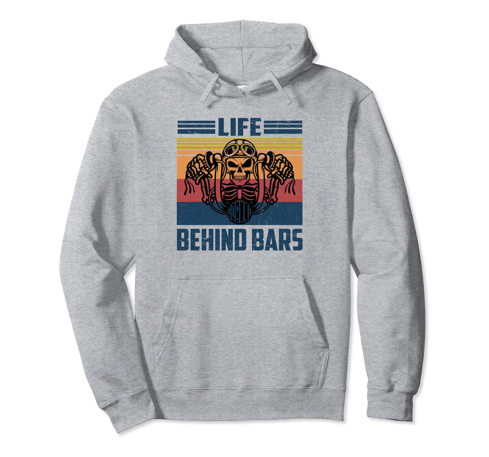 Life Behind Bars Skeleton Hoodie - Fun Novelty Design for Adults - T-Shirt, Sweatshirt, Hoodie