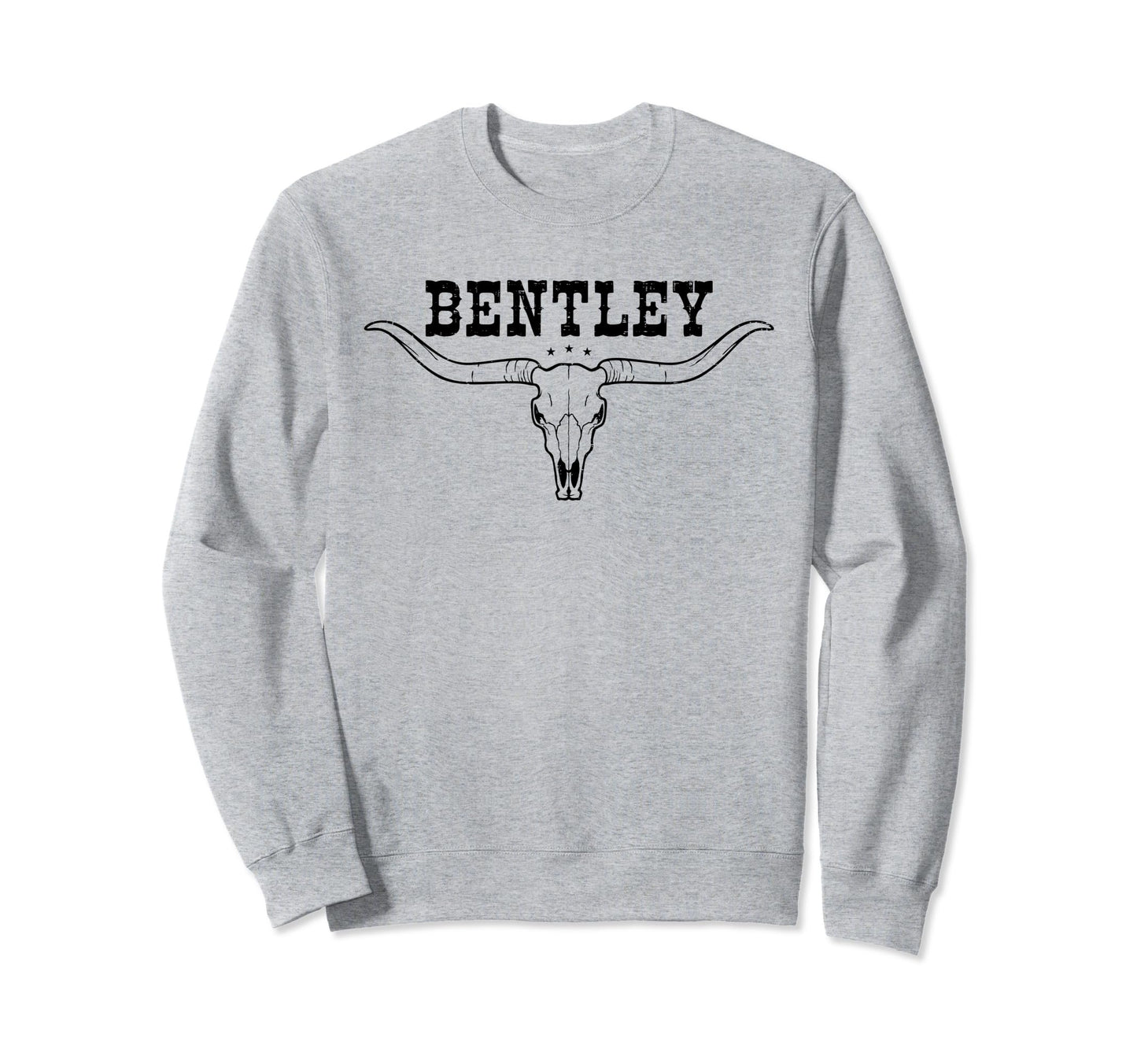 Bentley Bull Skull Longhorn Sweatshirt - Streetwear Style Men Women - T-Shirt, Sweatshirt, Hoodie