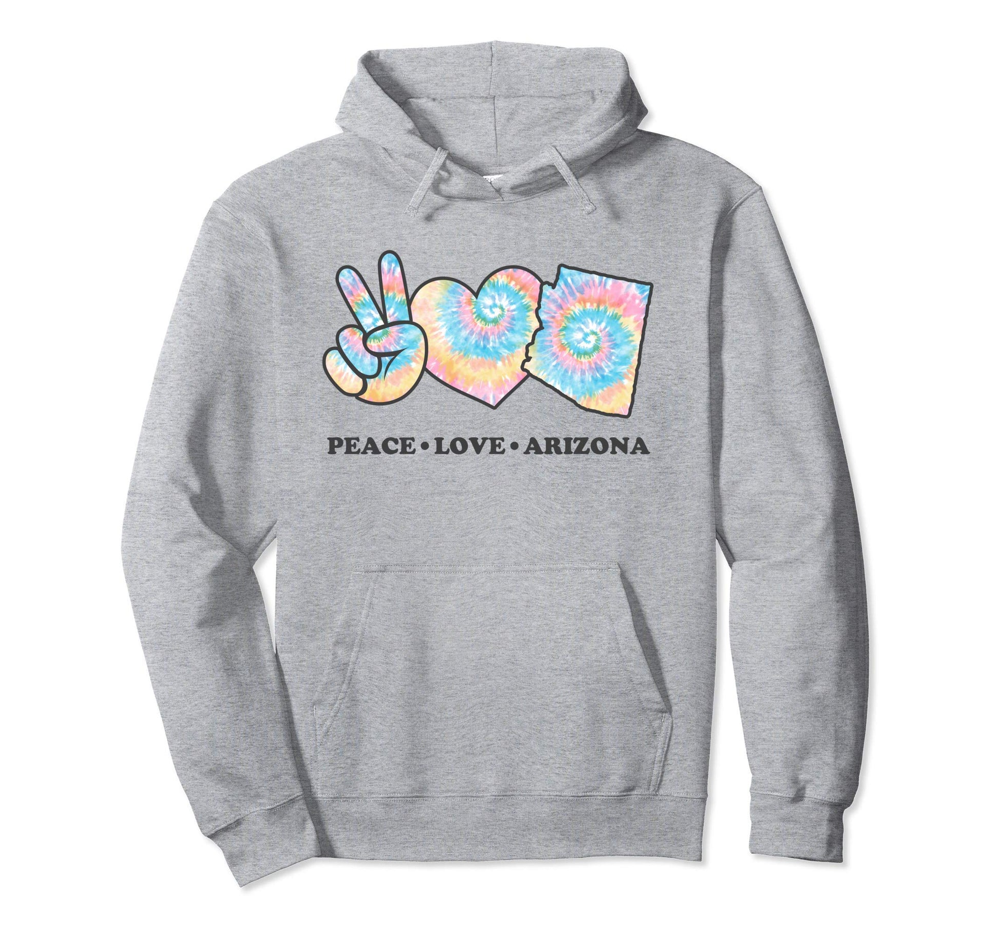 Peace Love Arizona Hoodie - Custom Art Print Men Women - T-Shirt, Sweatshirt, Hoodie