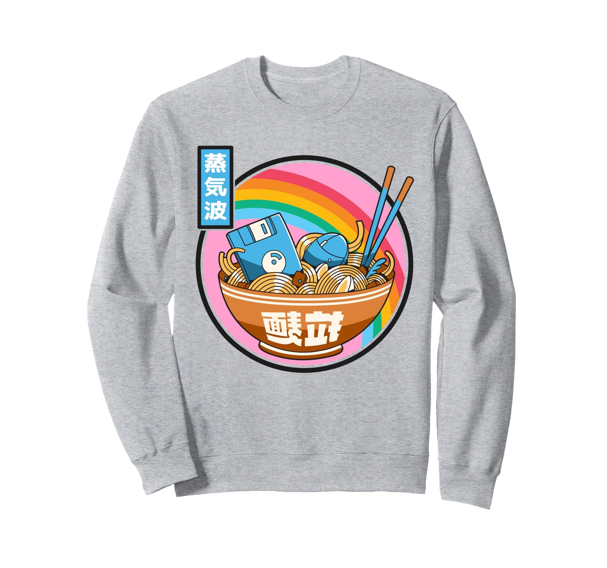Digital Ramen Bowl Japan Pastel Otaku Sweatshirt - Graphic Print Unisex - T-Shirt, Sweatshirt, Hoodie