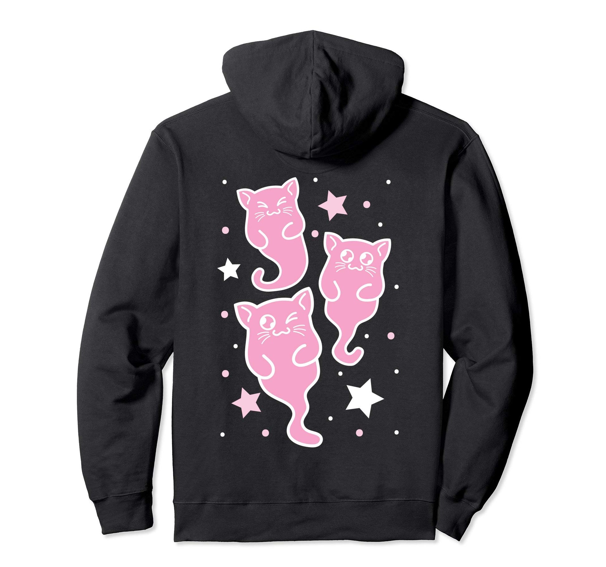 Vaporwave Ghost Kawaii Pastel Cats Hoodie - Trendy Graphic Unisex - T-Shirt, Sweatshirt, Hoodie