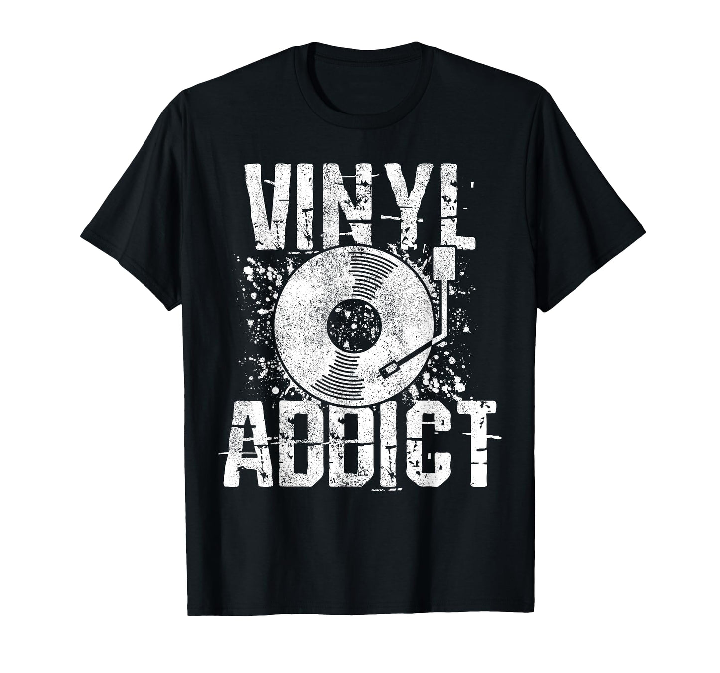 Vinyl Addict Music Dj Old School T-Shirt - Graphic Print for Adults - T-Shirt, Sweatshirt, Hoodie