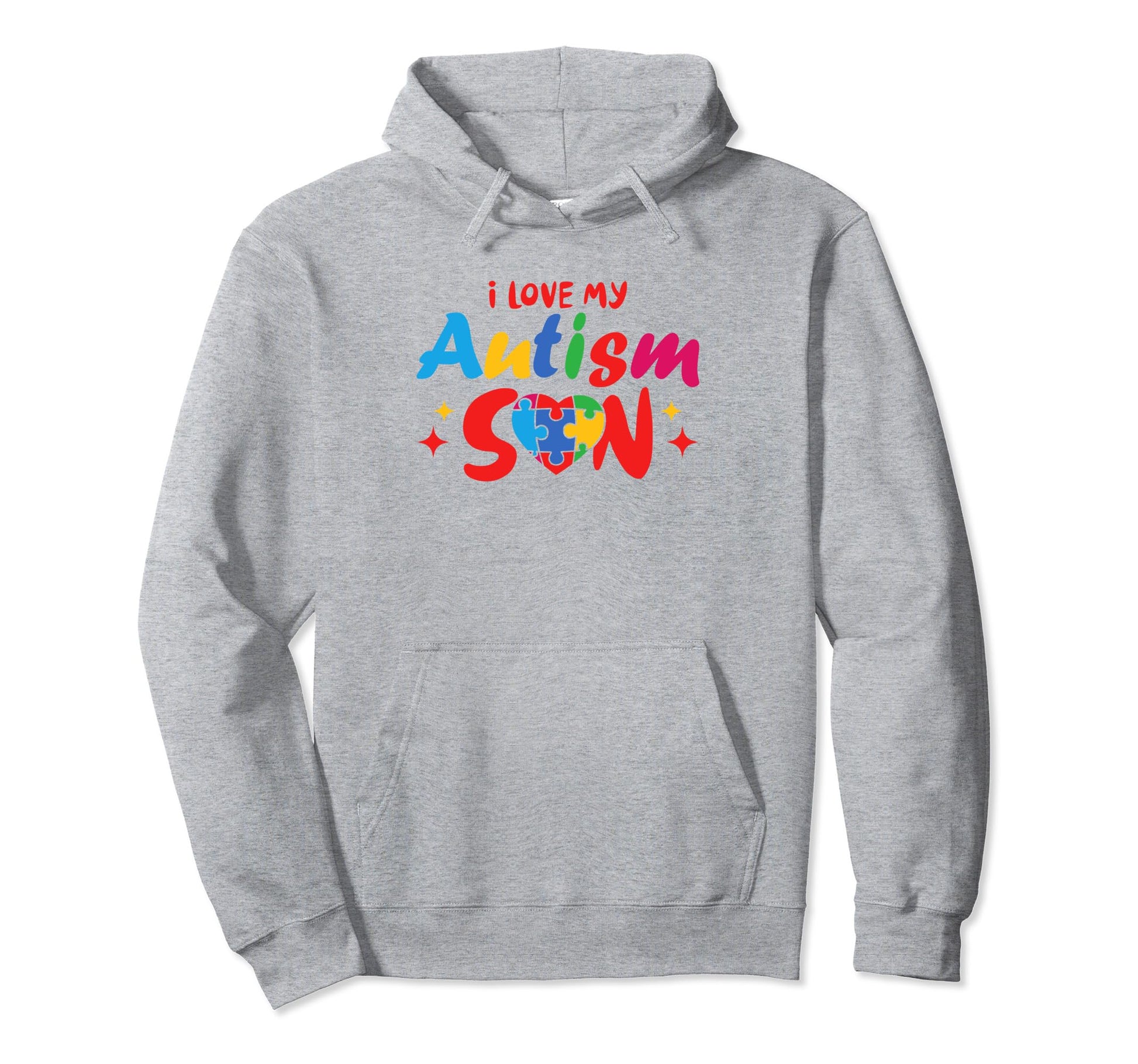 I Love Autism Son Autism Month Hoodie - Custom Art Print for Adults - T-Shirt, Sweatshirt, Hoodie