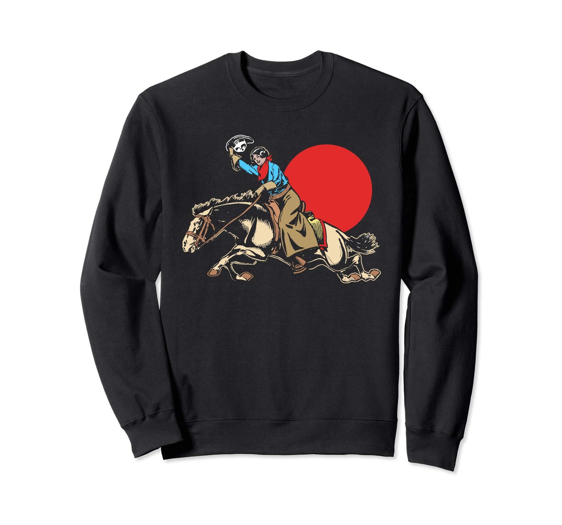 Cowgirl Horse Barrel Racer Horse Sweatshirt - Trendy Graphic Men Women - T-Shirt, Sweatshirt, Hoodie
