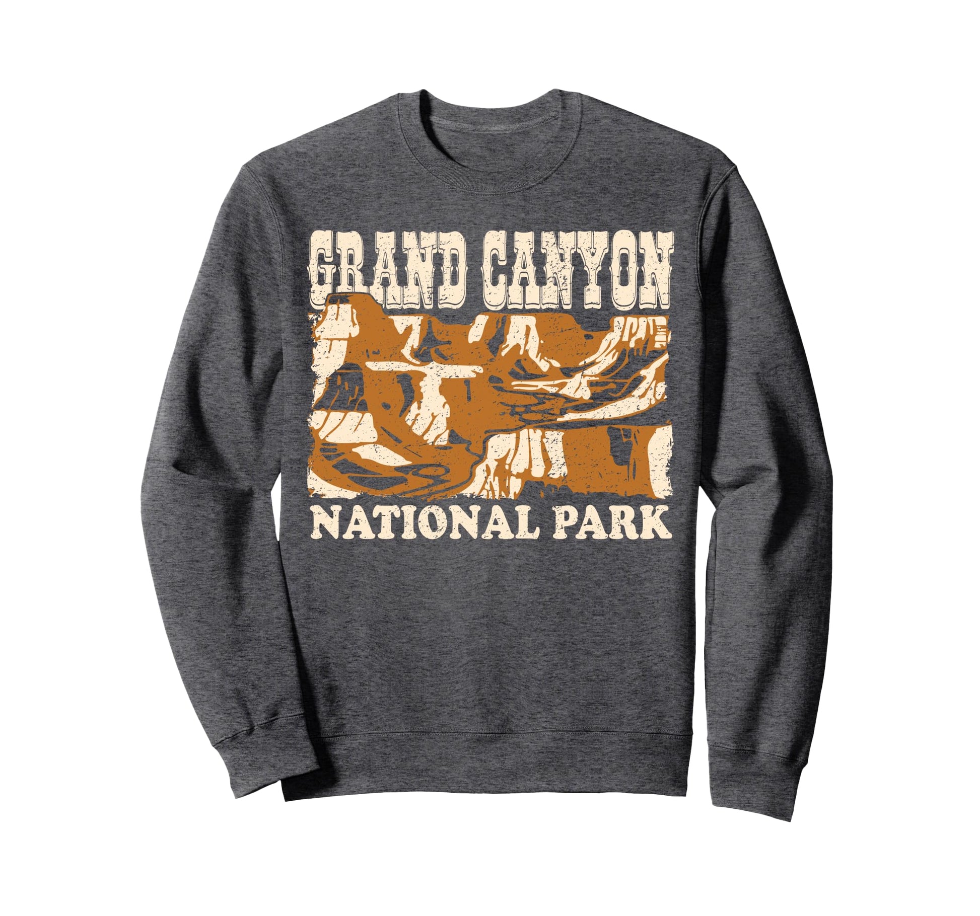 Grand Canyon National Park Distressed Sweatshirt - Minimalist Print Unisex - T-Shirt, Sweatshirt, Hoodie