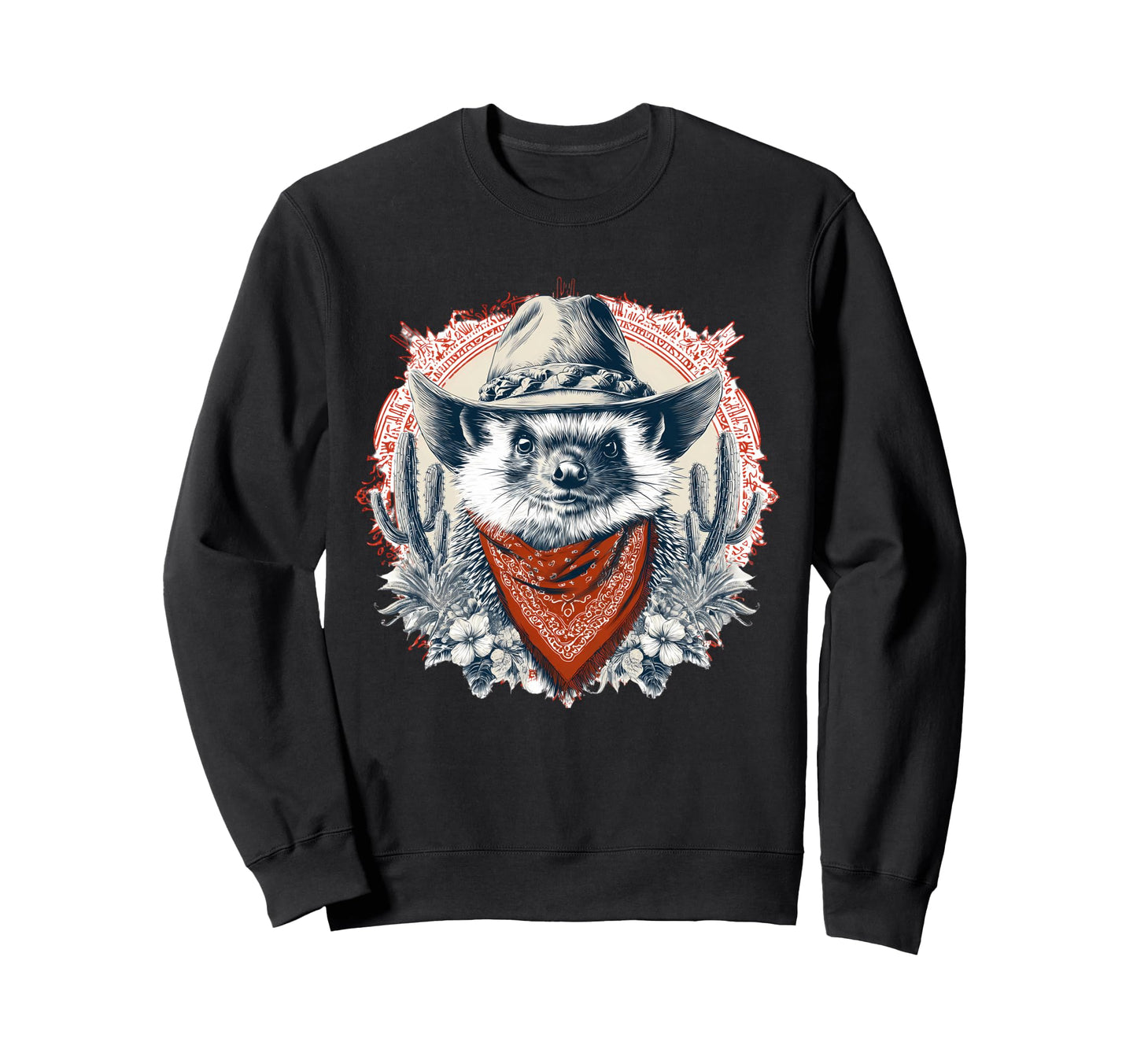 Hedgehog Cowboy Rodeo Cowgirl Sweatshirt - Streetwear Style Men Women - T-Shirt, Sweatshirt, Hoodie