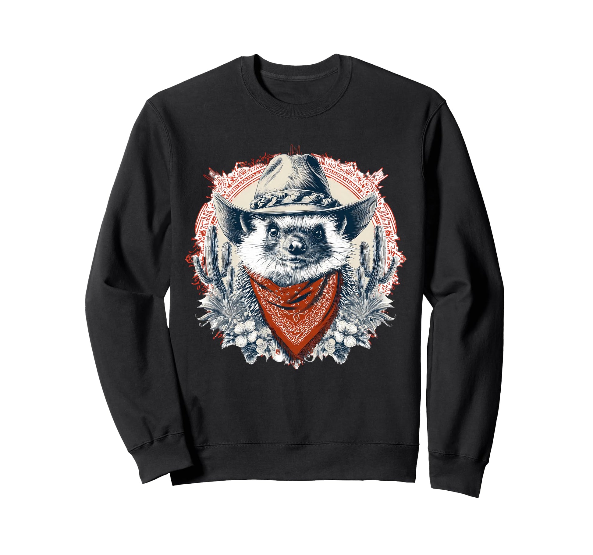 Hedgehog Cowboy Rodeo Cowgirl Sweatshirt - Streetwear Style Men Women - T-Shirt, Sweatshirt, Hoodie