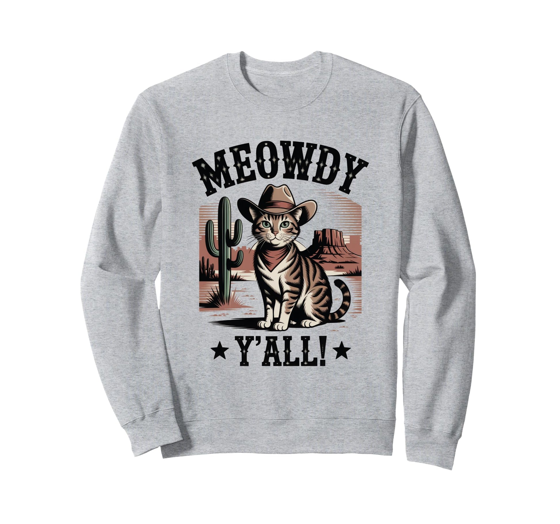 Meowdy You All Whiskers Wind Sweatshirt - Custom Art Print for Adults - T-Shirt, Sweatshirt, Hoodie