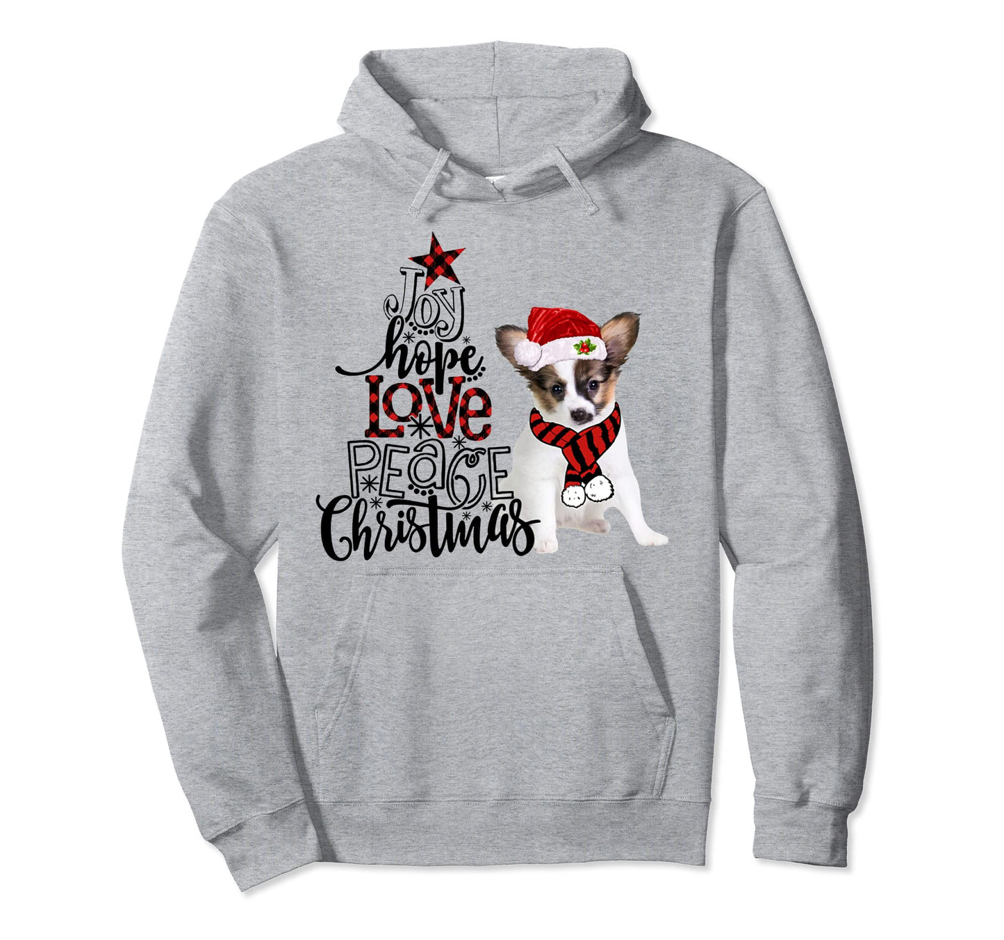 Joy Hope Love Peace Papillon 2020 Hoodie - Fun Novelty Design Unisex - T-Shirt, Sweatshirt, Hoodie