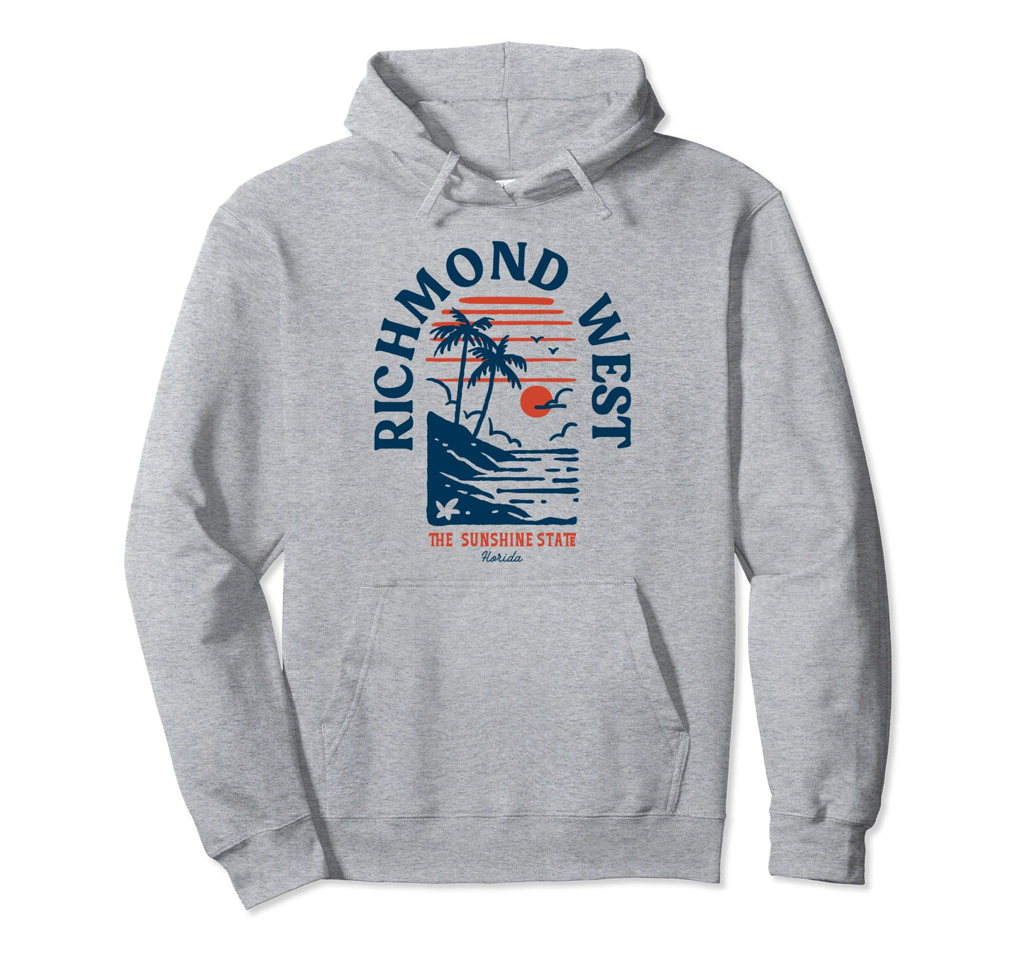 Richmond West Florida Surfer Beach Hoodie - Aesthetic Graphic Unisex - T-Shirt, Sweatshirt, Hoodie