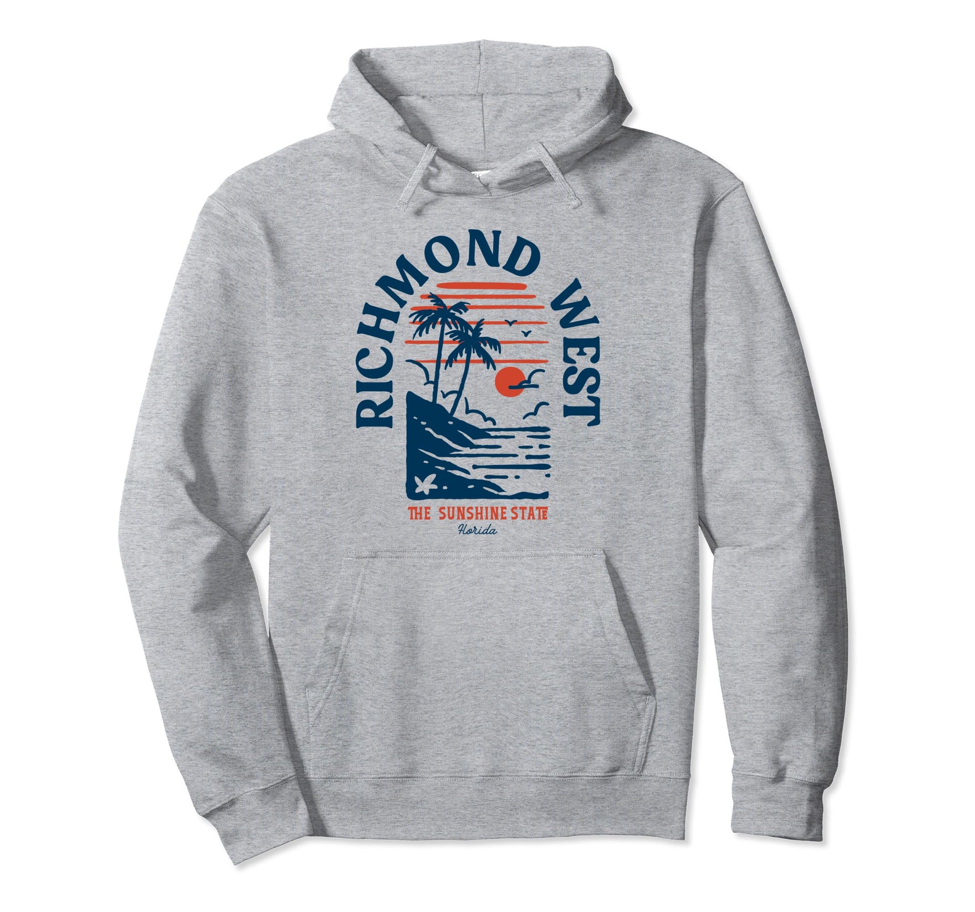 Richmond West Florida Surfer Beach Hoodie - Aesthetic Graphic Unisex - T-Shirt, Sweatshirt, Hoodie