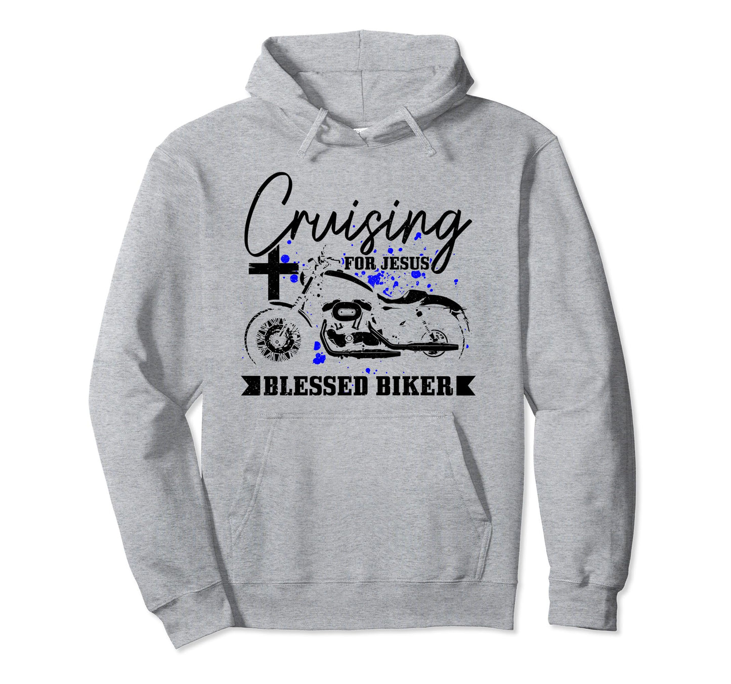 Christian Biker Cruising Jesus Hoodie - Aesthetic Graphic for Adults - T-Shirt, Sweatshirt, Hoodie