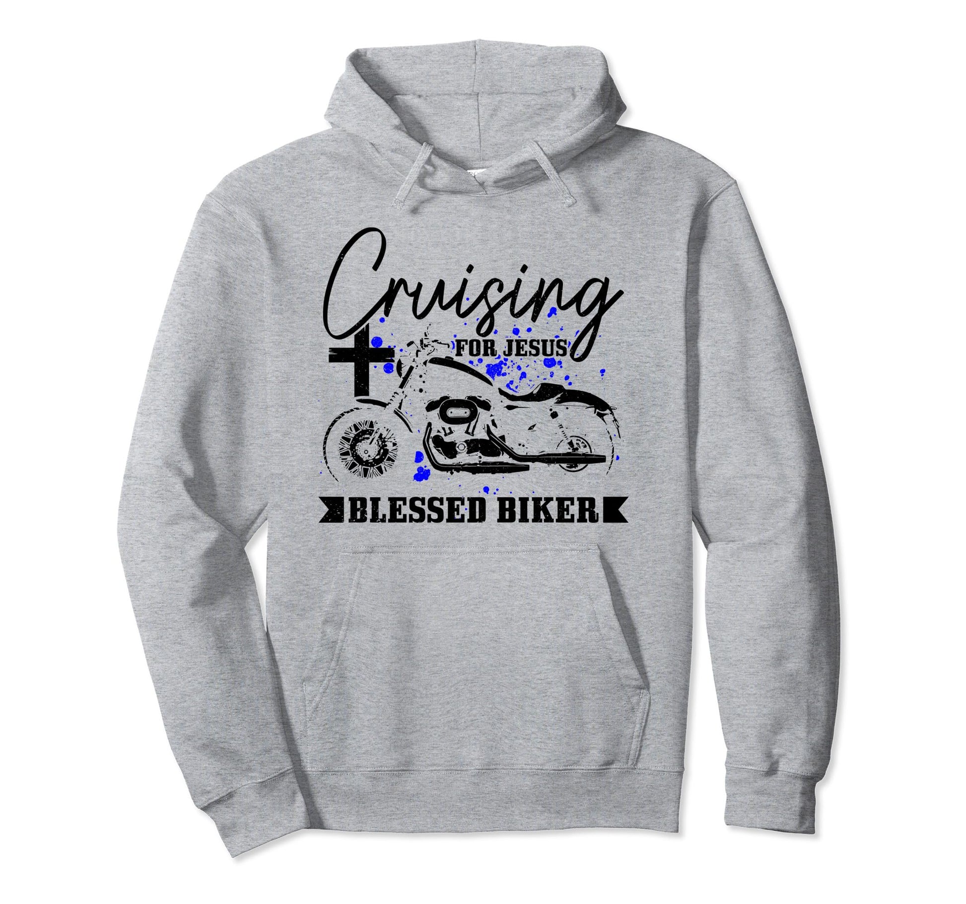 Christian Biker Cruising Jesus Hoodie - Aesthetic Graphic for Adults - T-Shirt, Sweatshirt, Hoodie