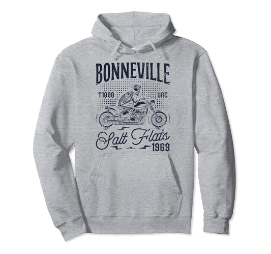 Bonneville Salt Flats Motorcycle Hoodie - Streetwear Style Men Women - T-Shirt, Sweatshirt, Hoodie