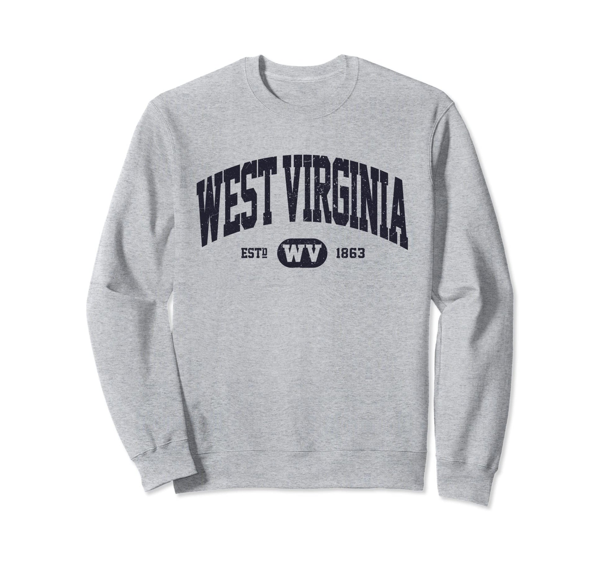 Navy West Virginia Sweatshirt - Graphic Print Unisex - T-Shirt, Sweatshirt, Hoodie
