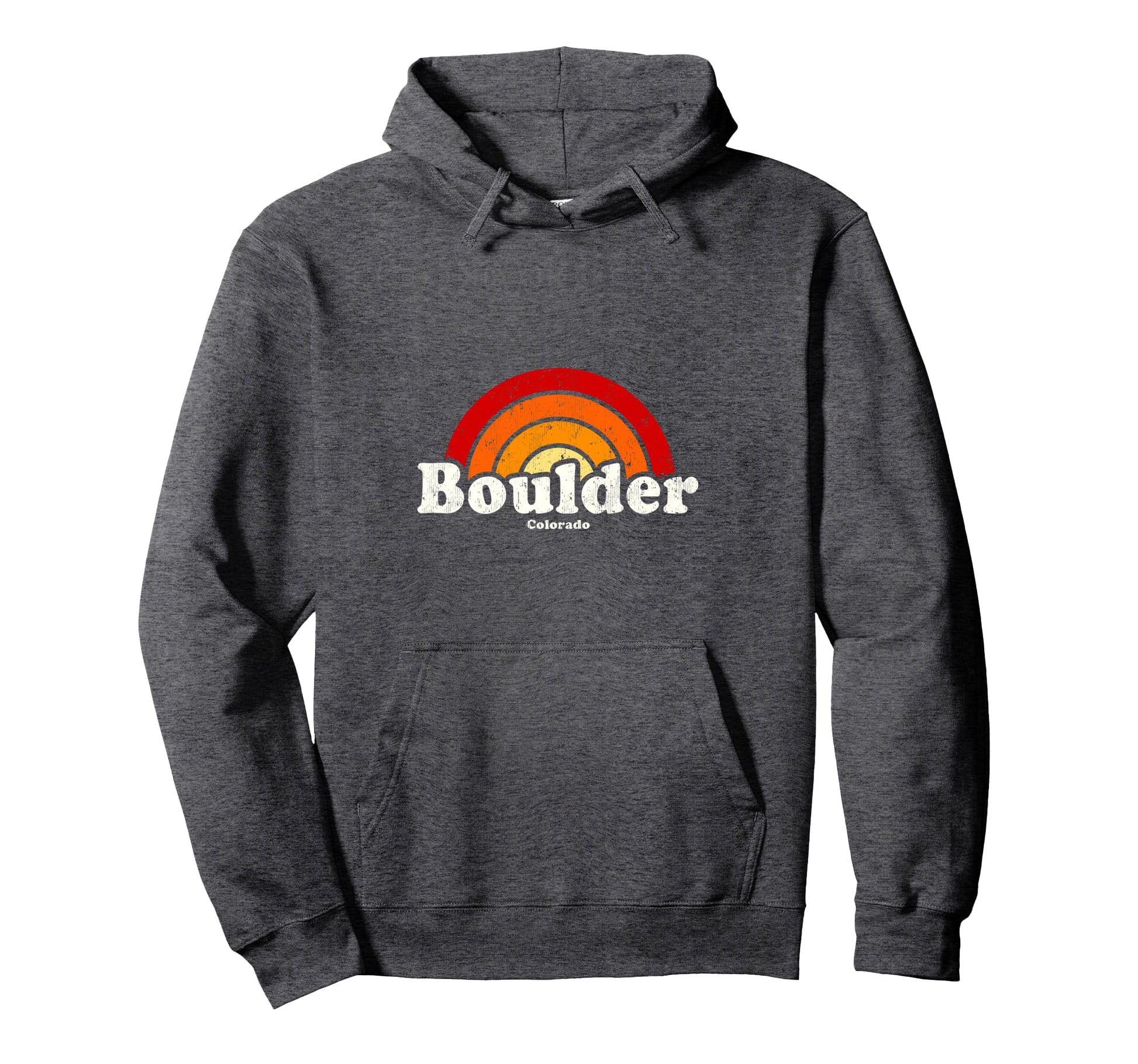 Boulder Colorado Co 70S Rainbow Hoodie - Novelty Apparel Men Women - T-Shirt, Sweatshirt, Hoodie