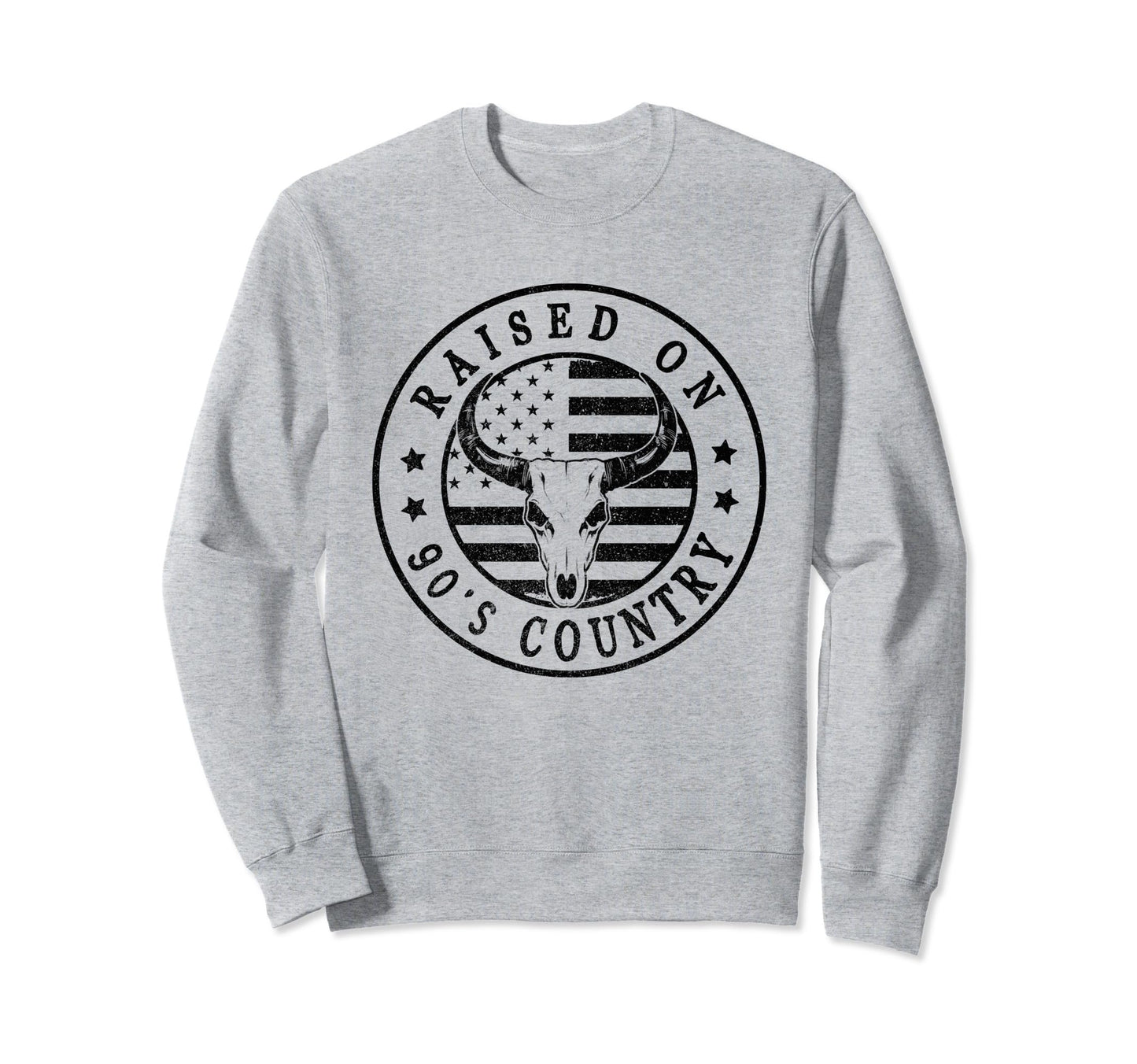 Raised 90S Country Music Western Sweatshirt - Aesthetic Graphic Unisex - T-Shirt, Sweatshirt, Hoodie