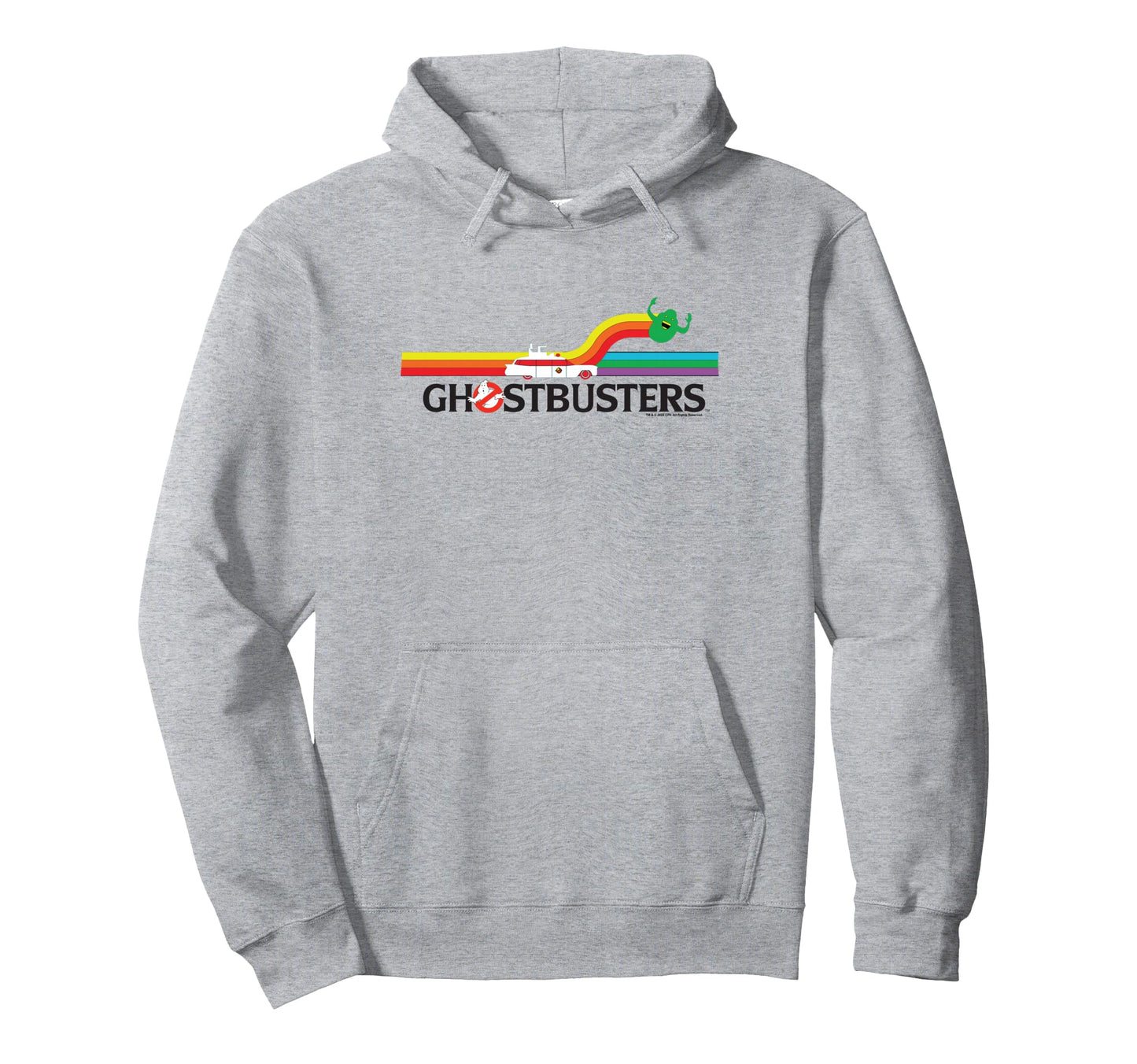 Ghostbusters Rainbow Slimer Banner Hoodie - Casual Everyday Wear Unisex - T-Shirt, Sweatshirt, Hoodie