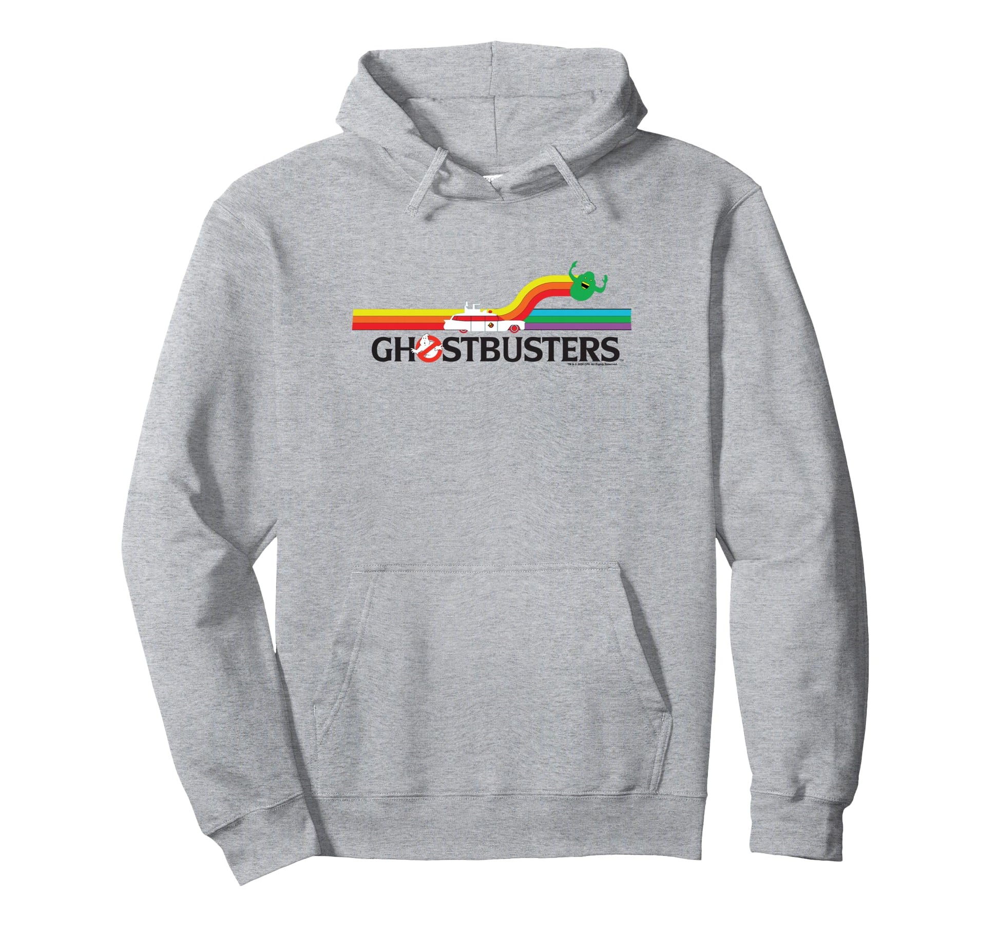 Ghostbusters Rainbow Slimer Banner Hoodie - Casual Everyday Wear Unisex - T-Shirt, Sweatshirt, Hoodie