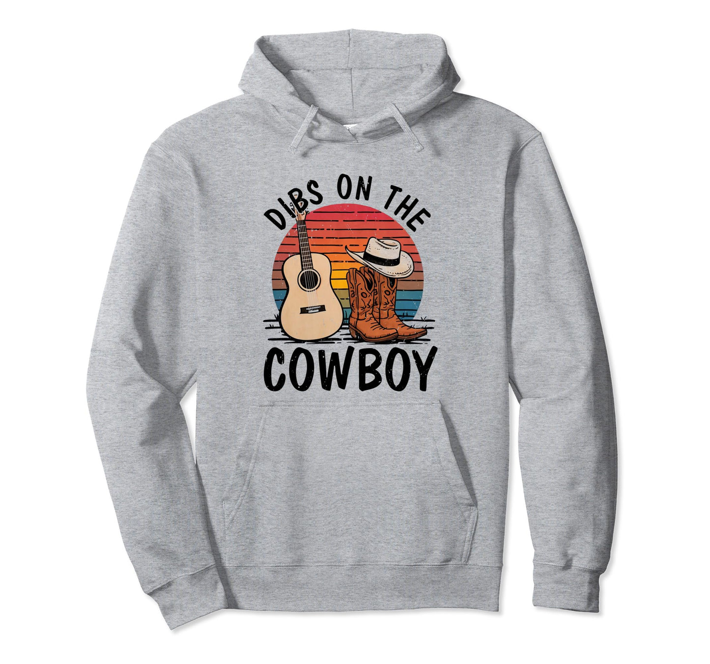Dibs Cowboy Boots Hat Western Country Hoodie - Custom Art Print Unisex - T-Shirt, Sweatshirt, Hoodie