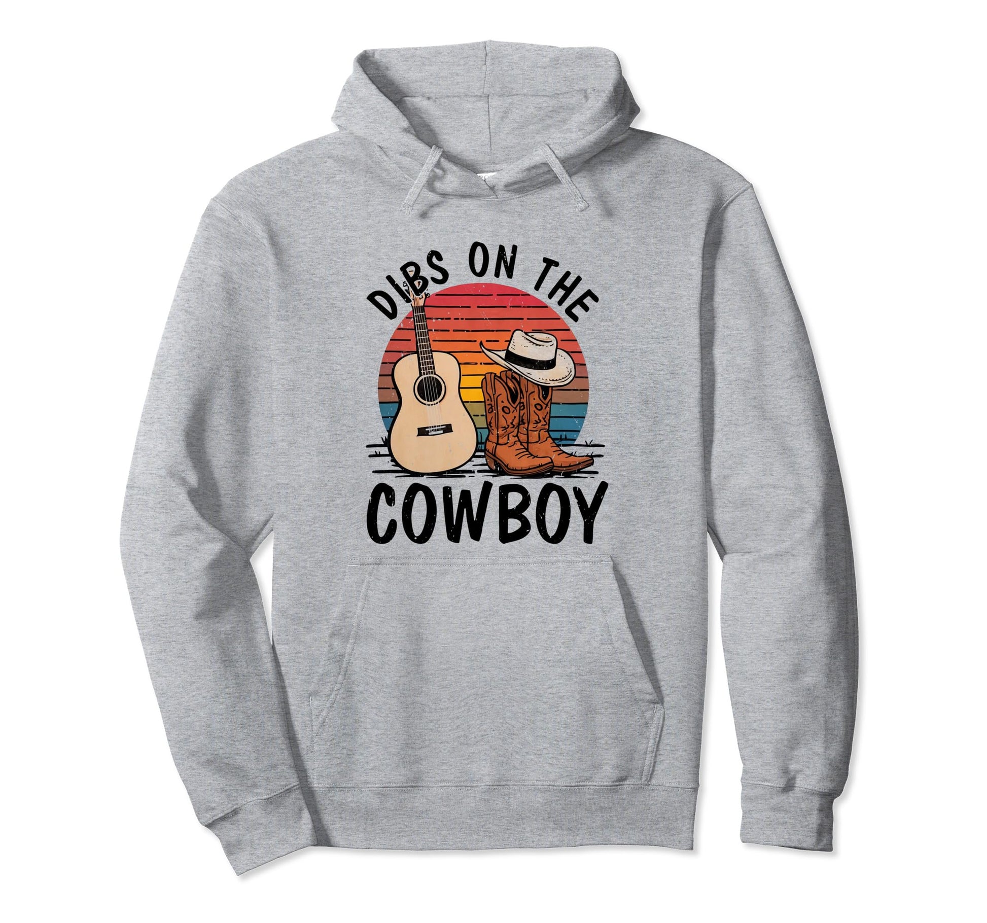 Dibs Cowboy Boots Hat Western Country Hoodie - Custom Art Print Unisex - T-Shirt, Sweatshirt, Hoodie