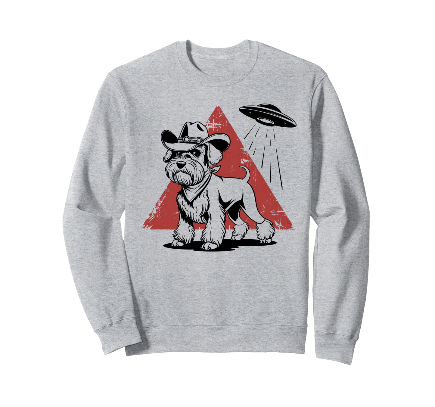Schnauzer Schnauzer Ufo Western Sweatshirt - Unique Graphic for Adults - T-Shirt, Sweatshirt, Hoodie