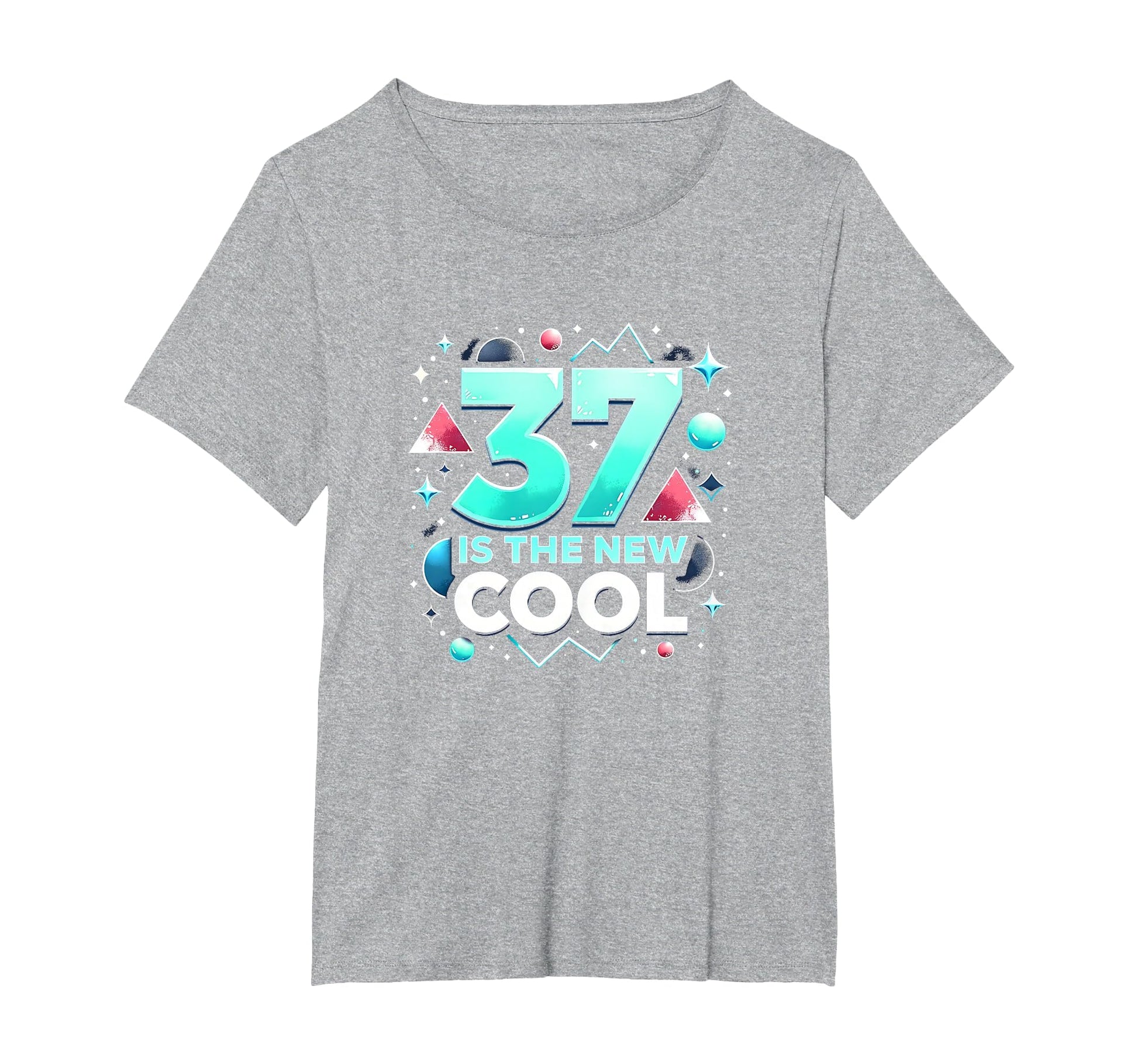 Birthday Gift 37 Is New Typography Art T-Shirt - Graphic Print for Adults - T-Shirt, Sweatshirt, Hoodie