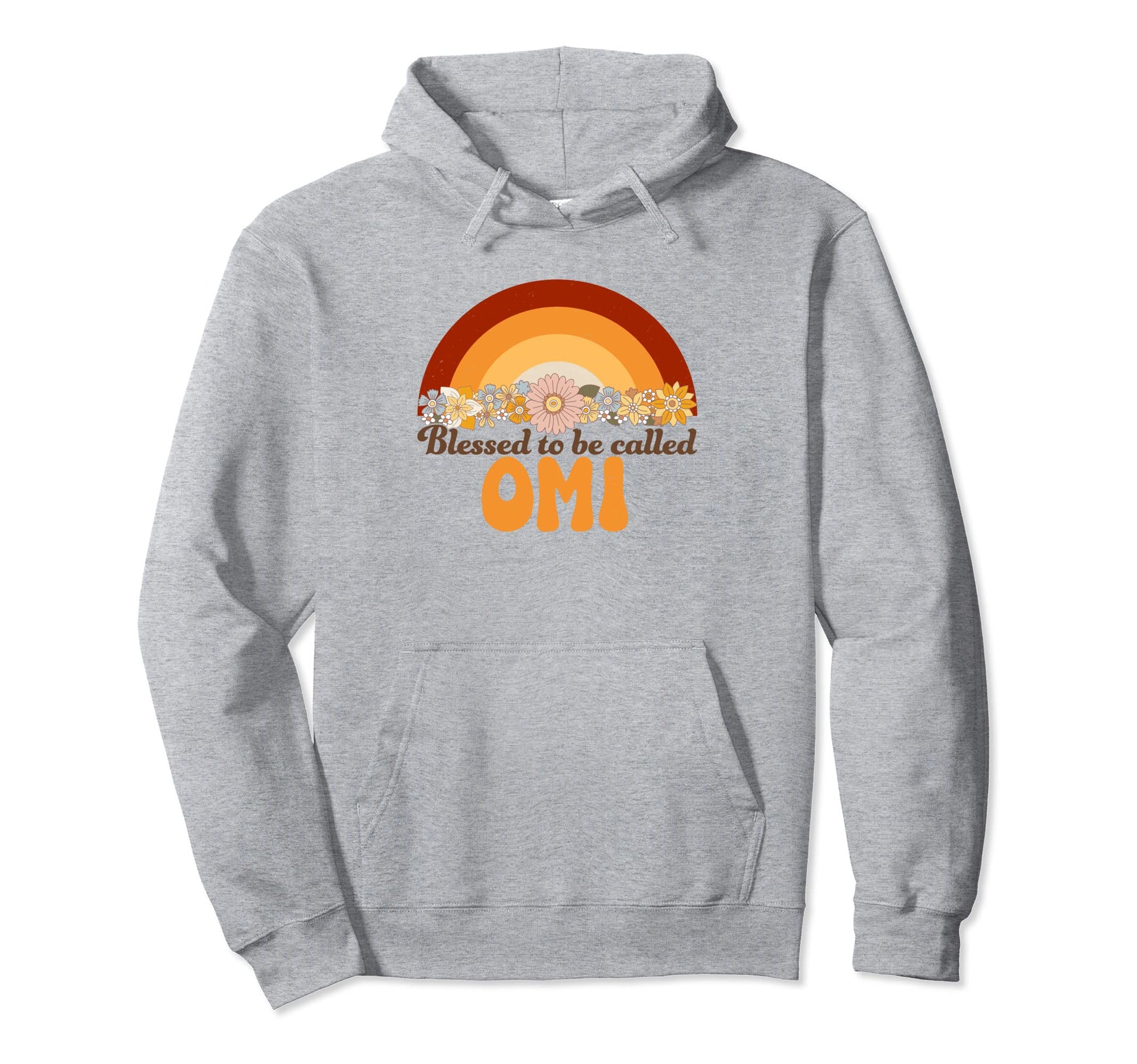 Blessed To Be Called Omi Rainbow Hoodie - Minimalist Print for Adults - T-Shirt, Sweatshirt, Hoodie