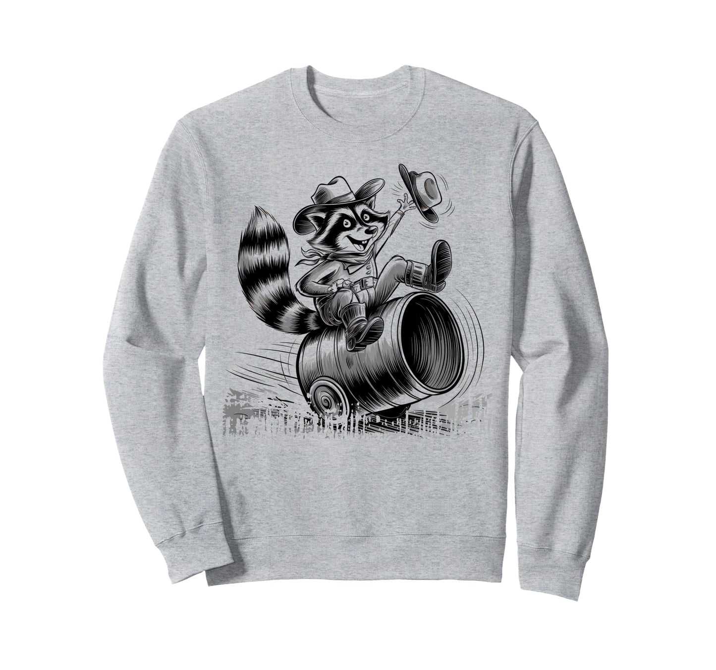 Raccoon 90S Country Music Western Sweatshirt - Custom Art Print for Adults - T-Shirt, Sweatshirt, Hoodie