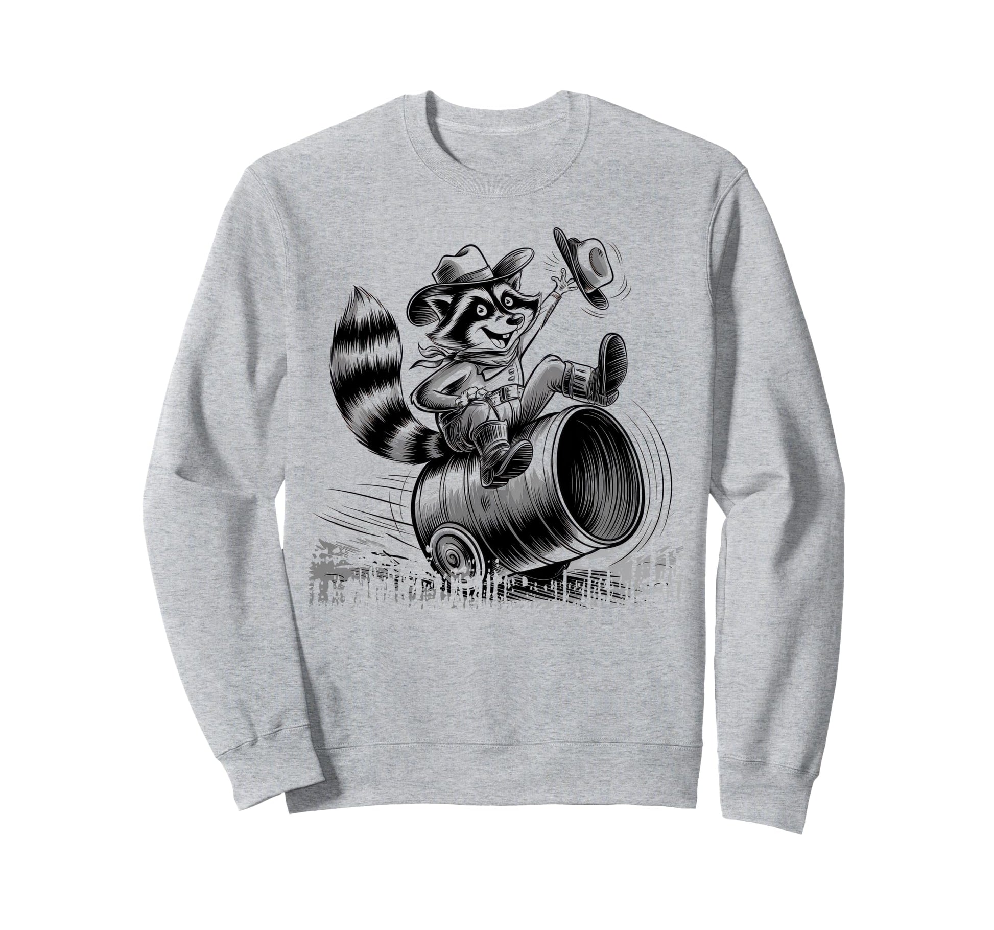 Raccoon 90S Country Music Western Sweatshirt - Custom Art Print for Adults - T-Shirt, Sweatshirt, Hoodie