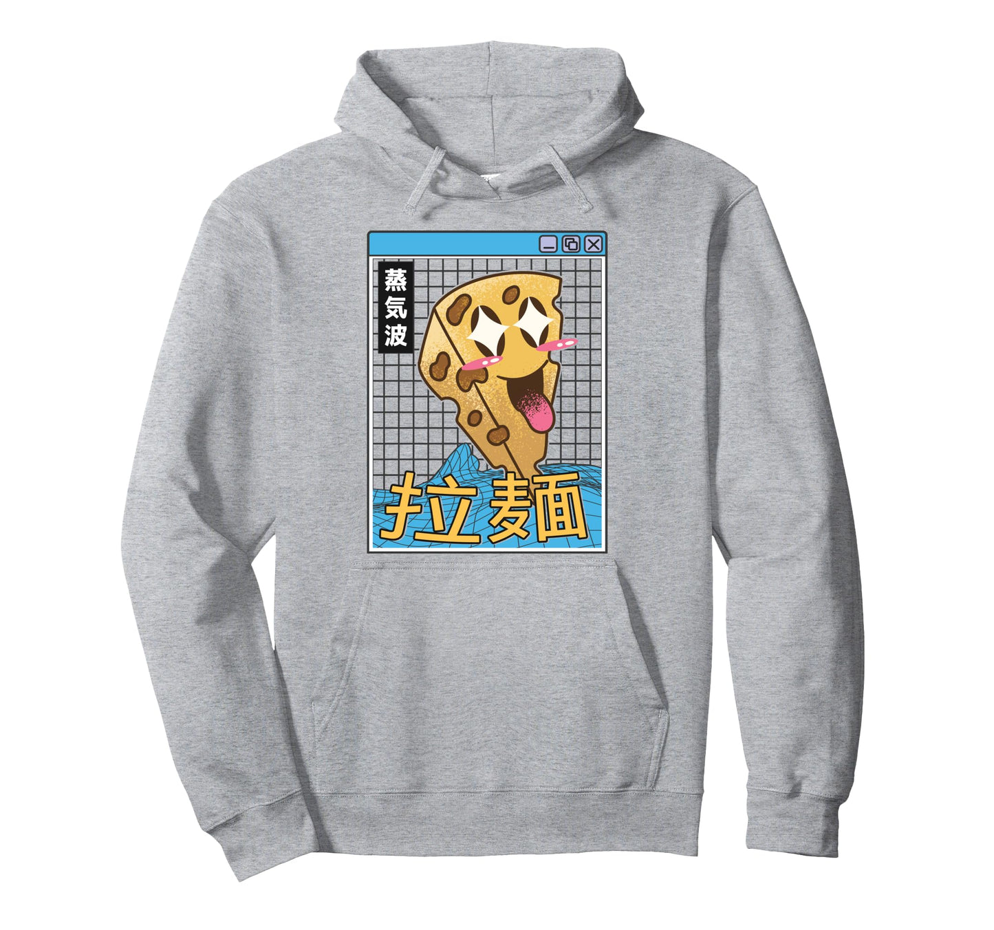 Japan Cheese Kawaii Grid Vaporwave Hoodie - Casual Everyday Wear Unisex - T-Shirt, Sweatshirt, Hoodie