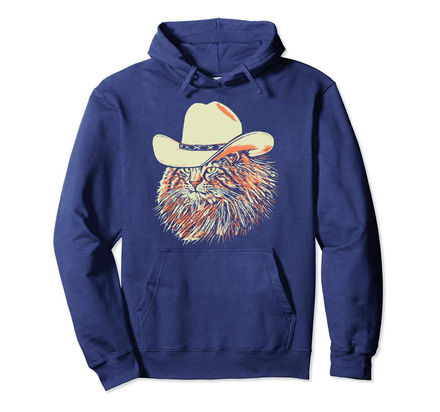 Meowdy Funny Country Music Cat Cowboy Hoodie - Custom Art Print for Adults - T-Shirt, Sweatshirt, Hoodie
