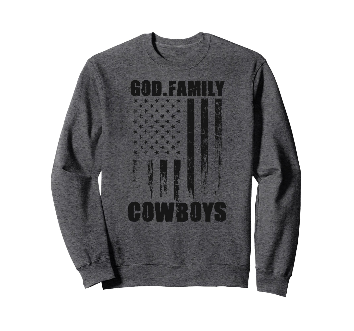 Gunnison Cowboys God Family Usa Flag Sweatshirt - Streetwear Style Unisex - T-Shirt, Sweatshirt, Hoodie