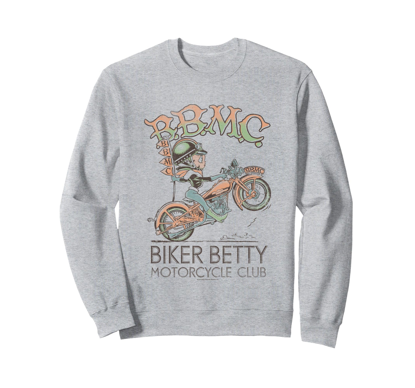 Betty Boop Biker Betty Motorcycle Sweatshirt - Trendy Graphic for Adults - T-Shirt, Sweatshirt, Hoodie