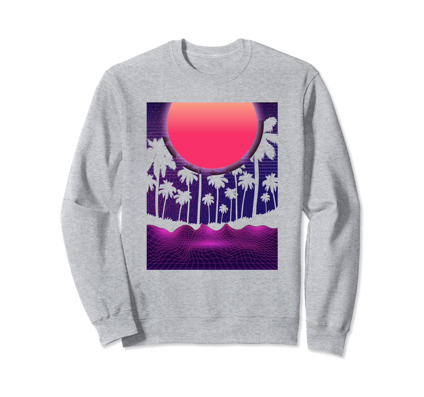 Sunset Vaporwave Aesthetic 90S Sweatshirt - Casual Everyday Wear Men Women - T-Shirt, Sweatshirt, Hoodie