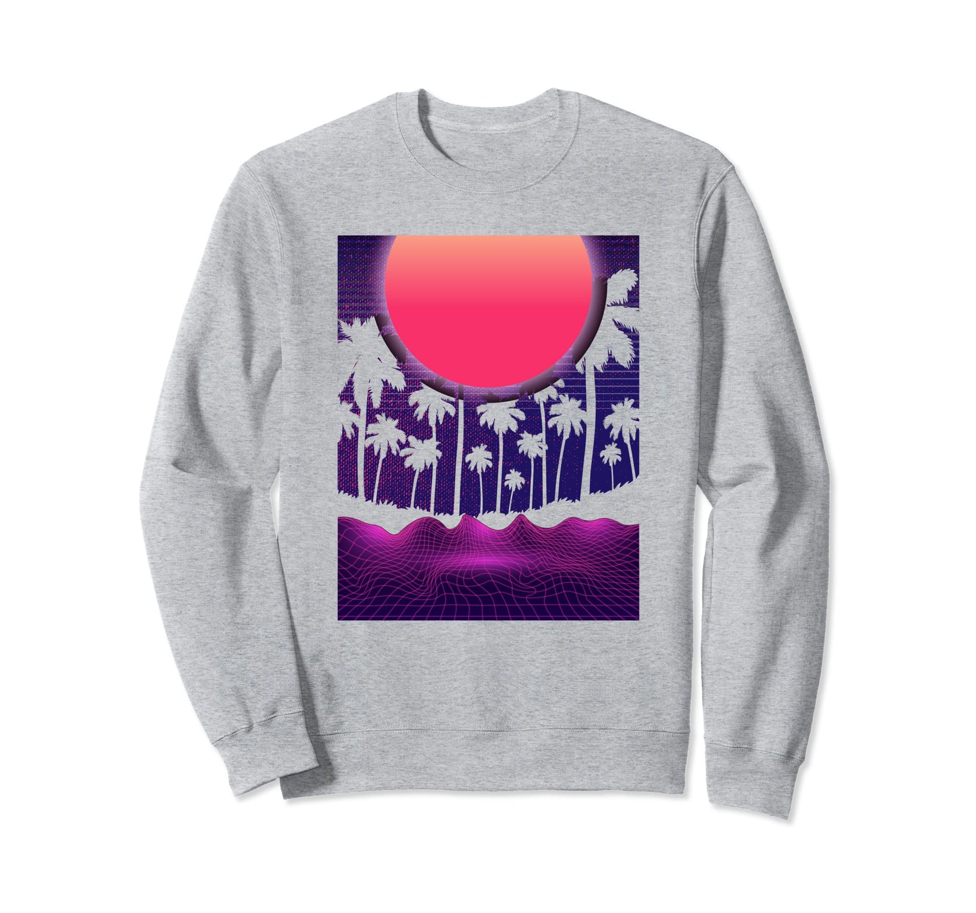 Sunset Vaporwave Aesthetic 90S Sweatshirt - Casual Everyday Wear Men Women - T-Shirt, Sweatshirt, Hoodie