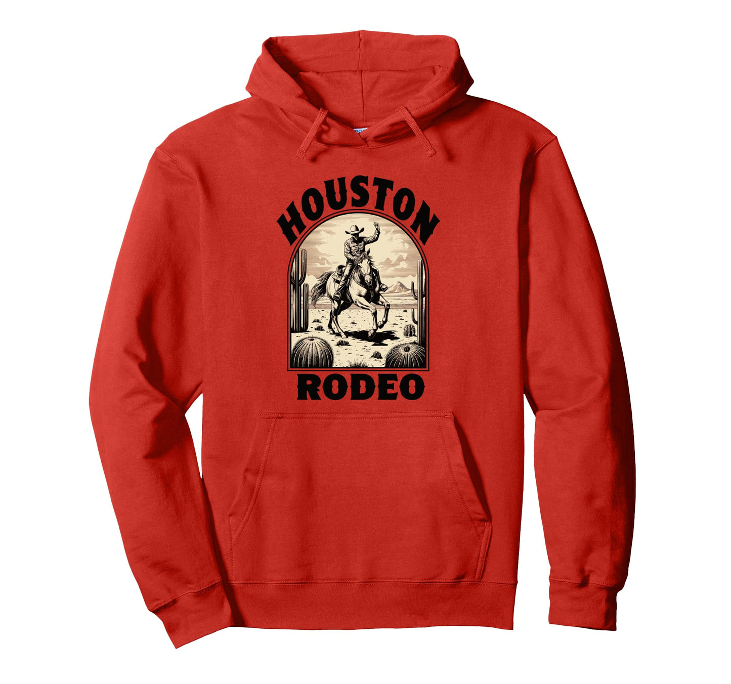 Houston Rodeo Bronc Horse Riding Hoodie - Casual Everyday Wear Unisex - T-Shirt, Sweatshirt, Hoodie