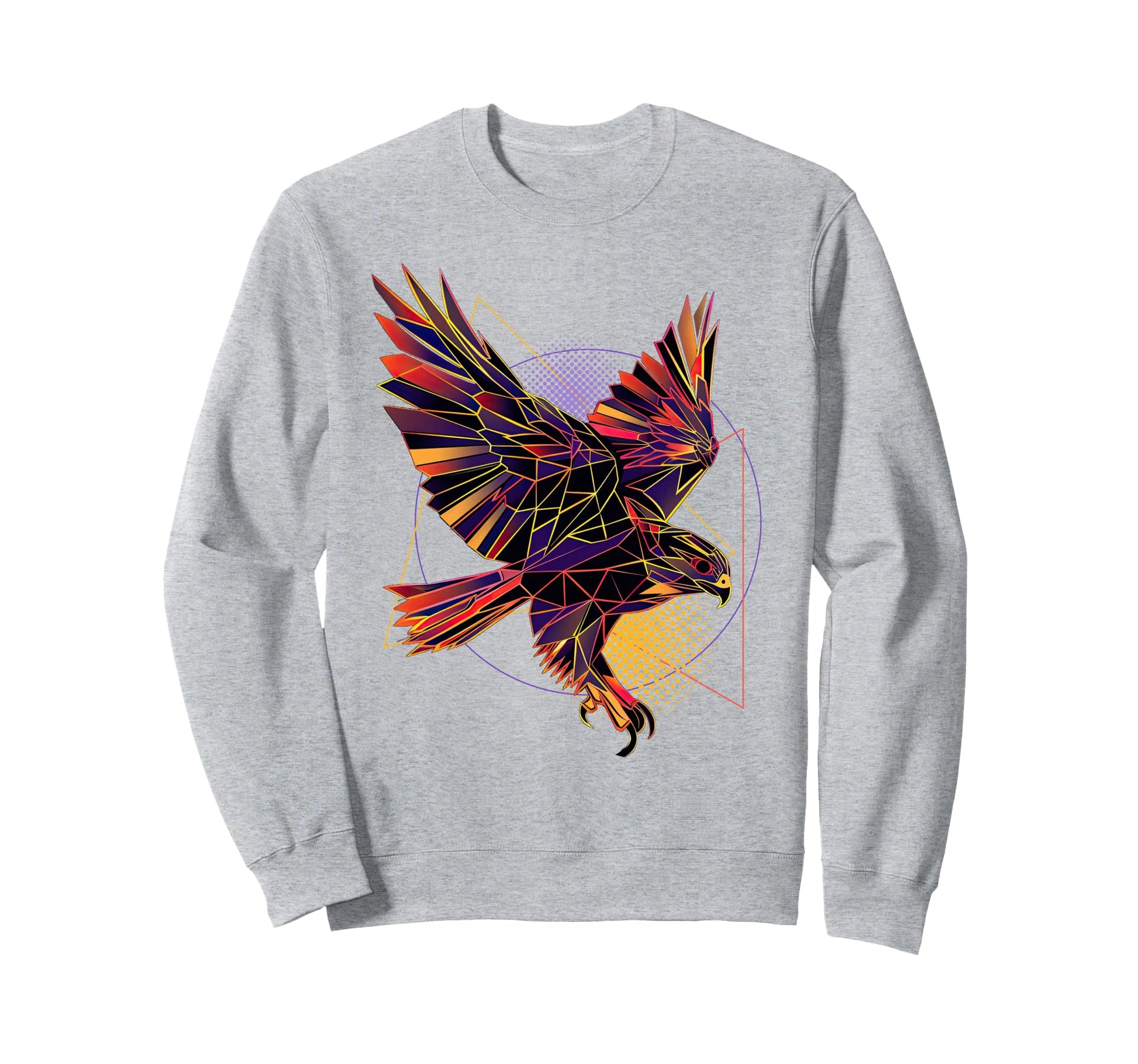 Vaporwave Geometric Falcon 80S Sweatshirt - Novelty Apparel Unisex - T-Shirt, Sweatshirt, Hoodie