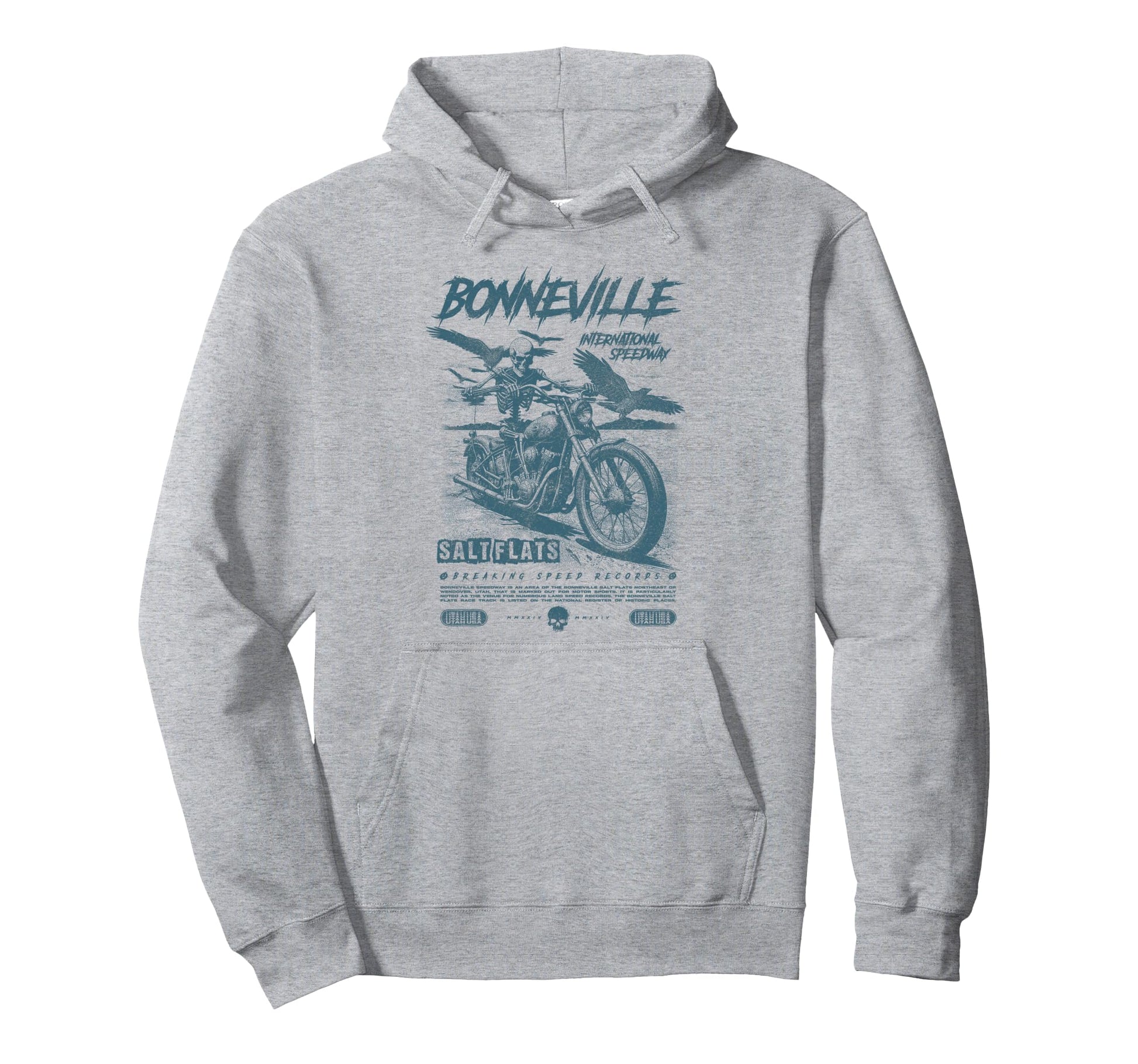 Bonneville Salt Flats Motorcycle Racing Hoodie - Minimalist Print Unisex - T-Shirt, Sweatshirt, Hoodie