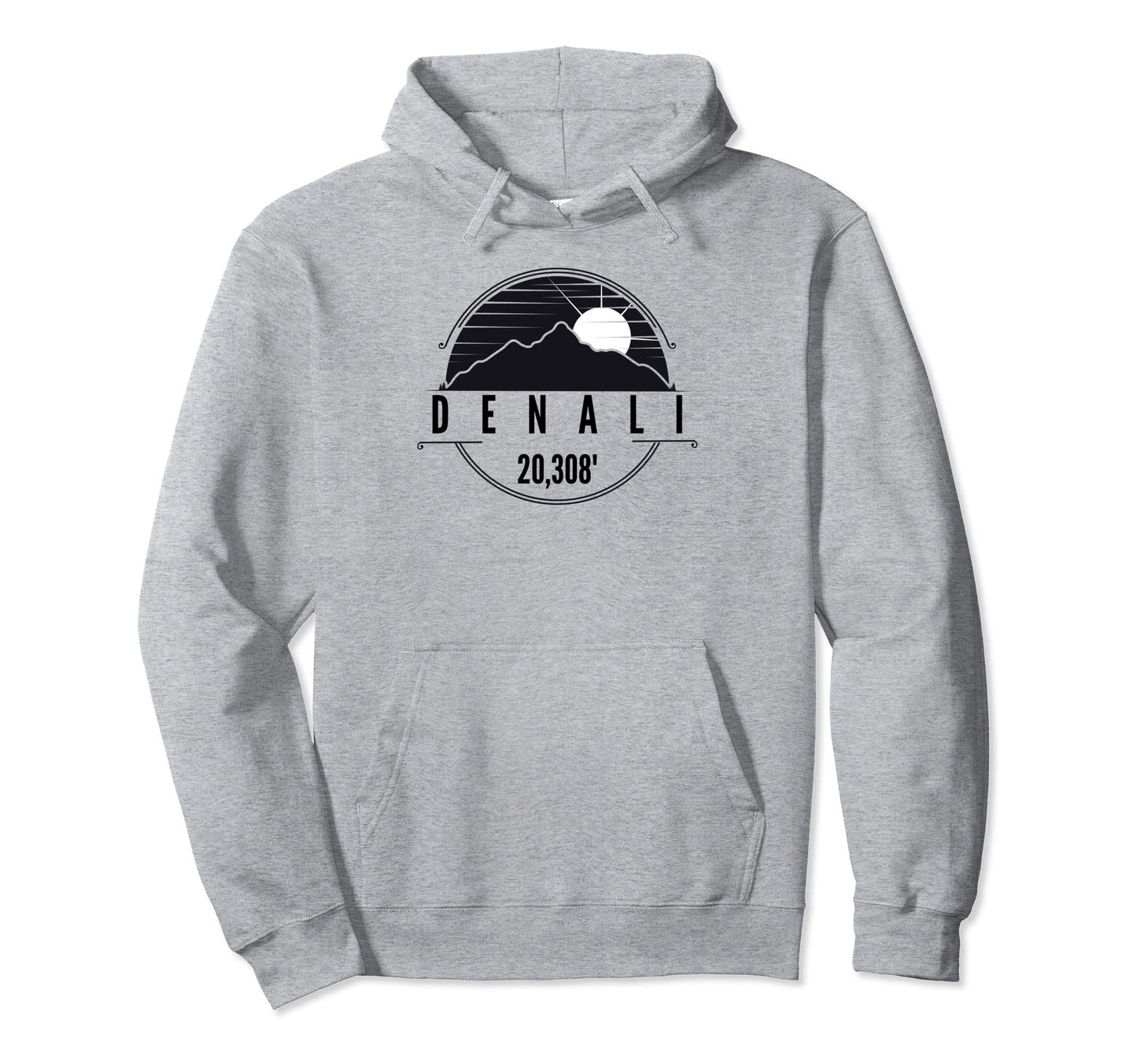 Mt Denali National Park Alaska Hoodie - Minimalist Print Unisex - T-Shirt, Sweatshirt, Hoodie