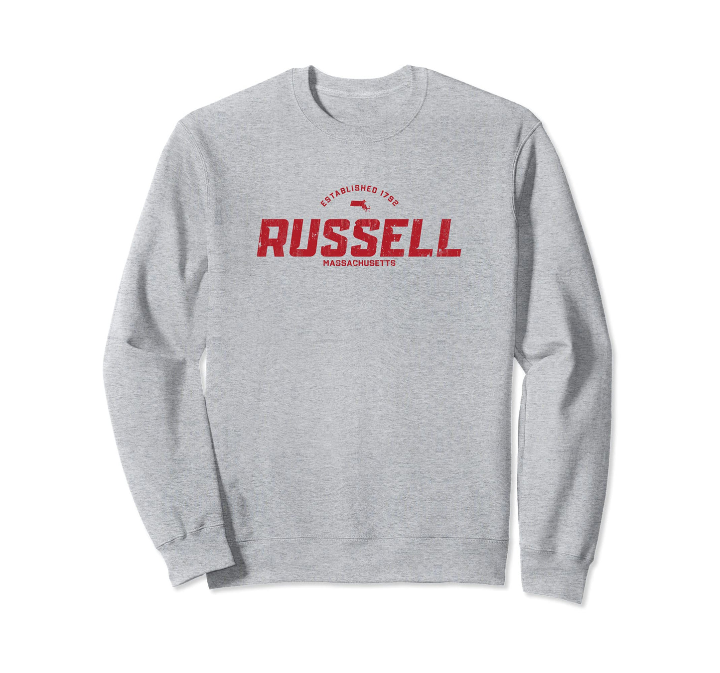 Russell Massachusetts Ma Athletic Sweatshirt - Minimalist Print for Adults - T-Shirt, Sweatshirt, Hoodie