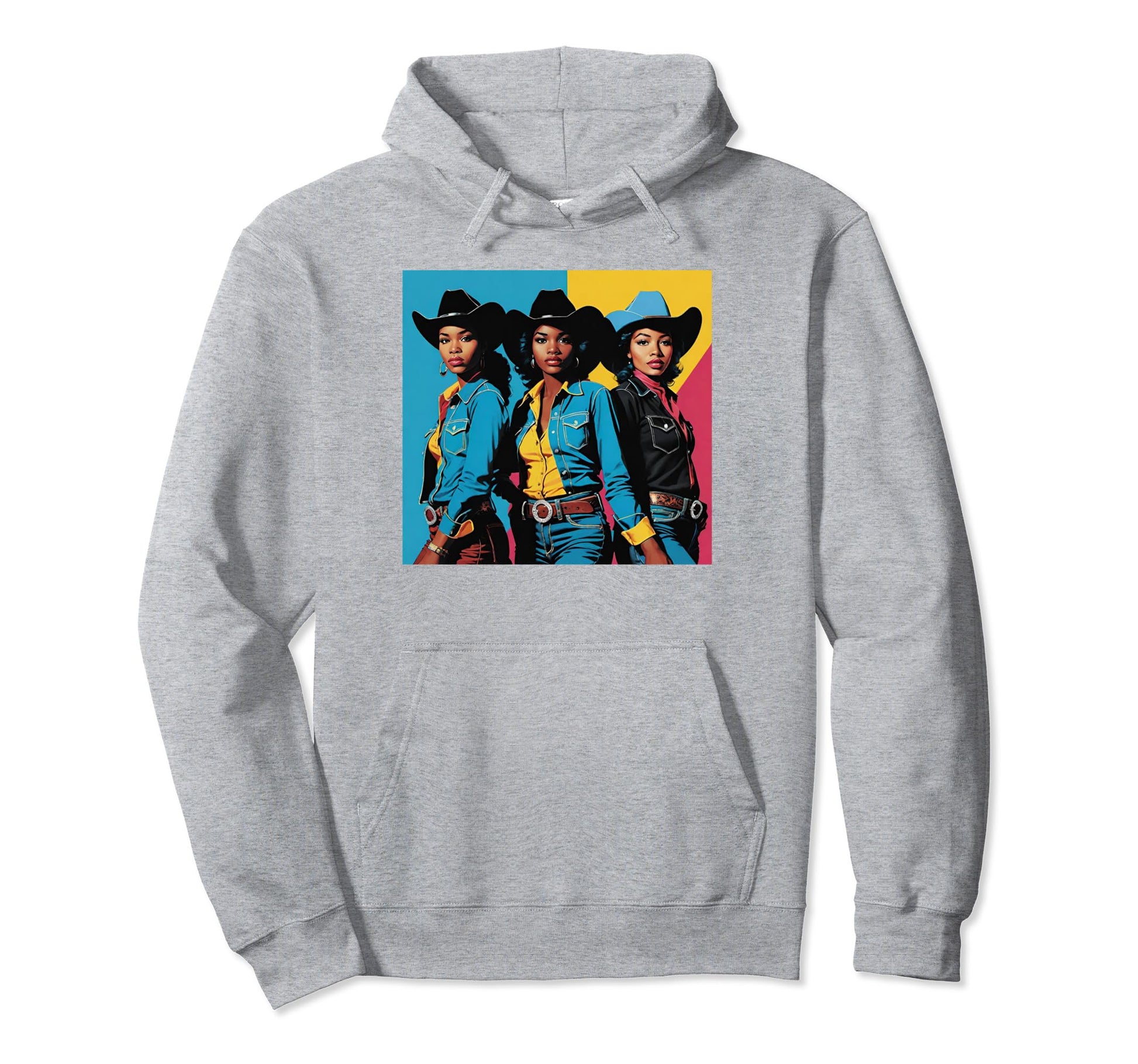 Black Cowgirl Western Texas Hoodie - Casual Everyday Wear Unisex - T-Shirt, Sweatshirt, Hoodie